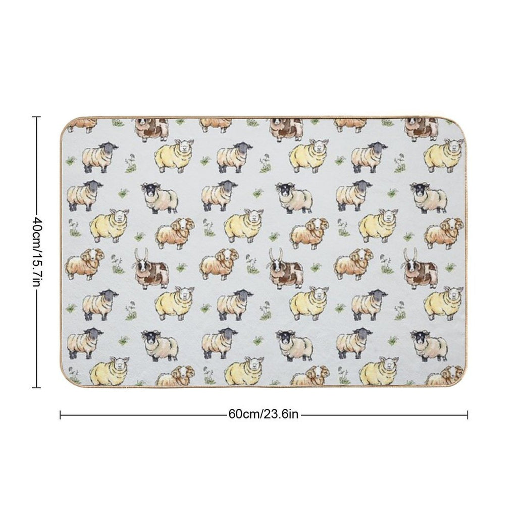 British Sheep  Slip-Resistant Bath Mat