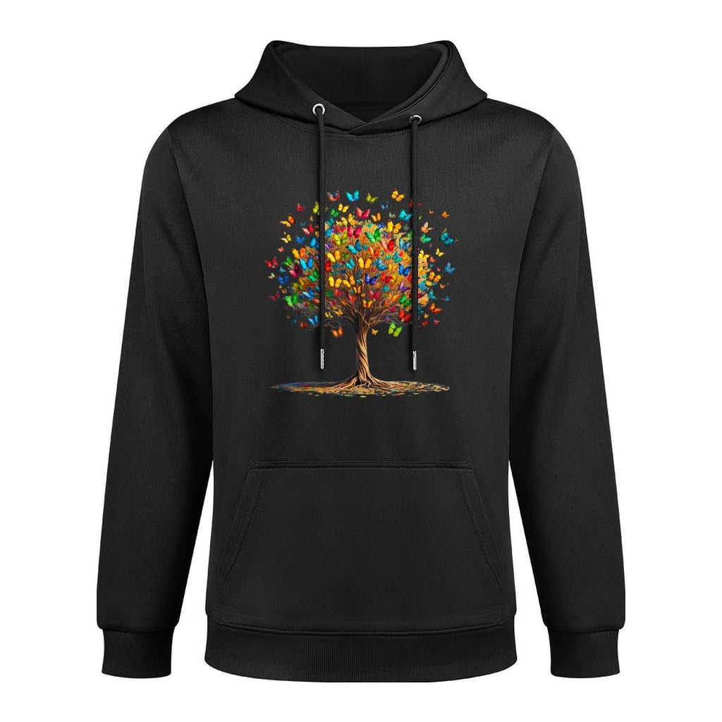 Butterflies Tree Nature Butterfly Lover Lepidopterist Cotton-Polyester Blend Hoodie