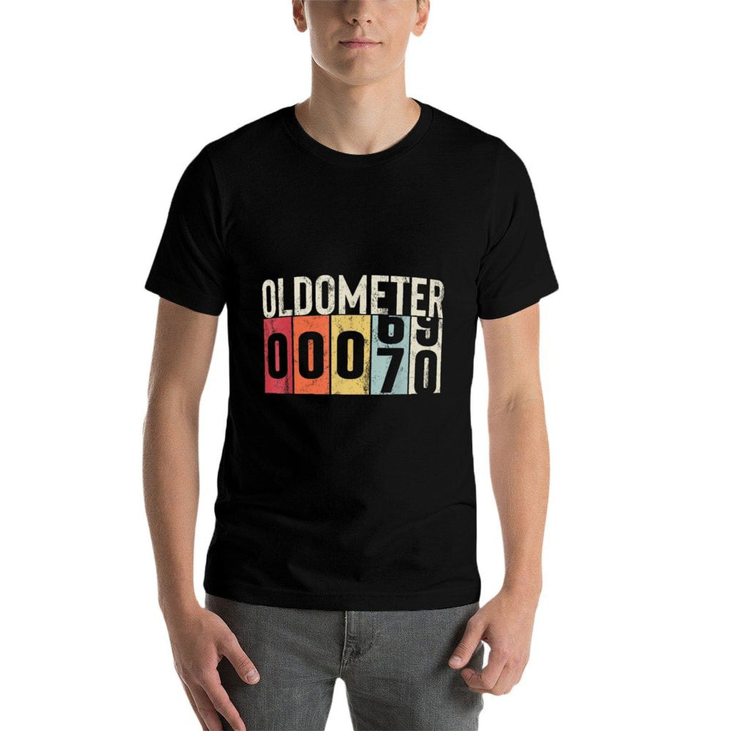 Funny 70 Years Old Oldometer Vintage 70th Birthday Odometer  Relaxed-fit T-Shirt