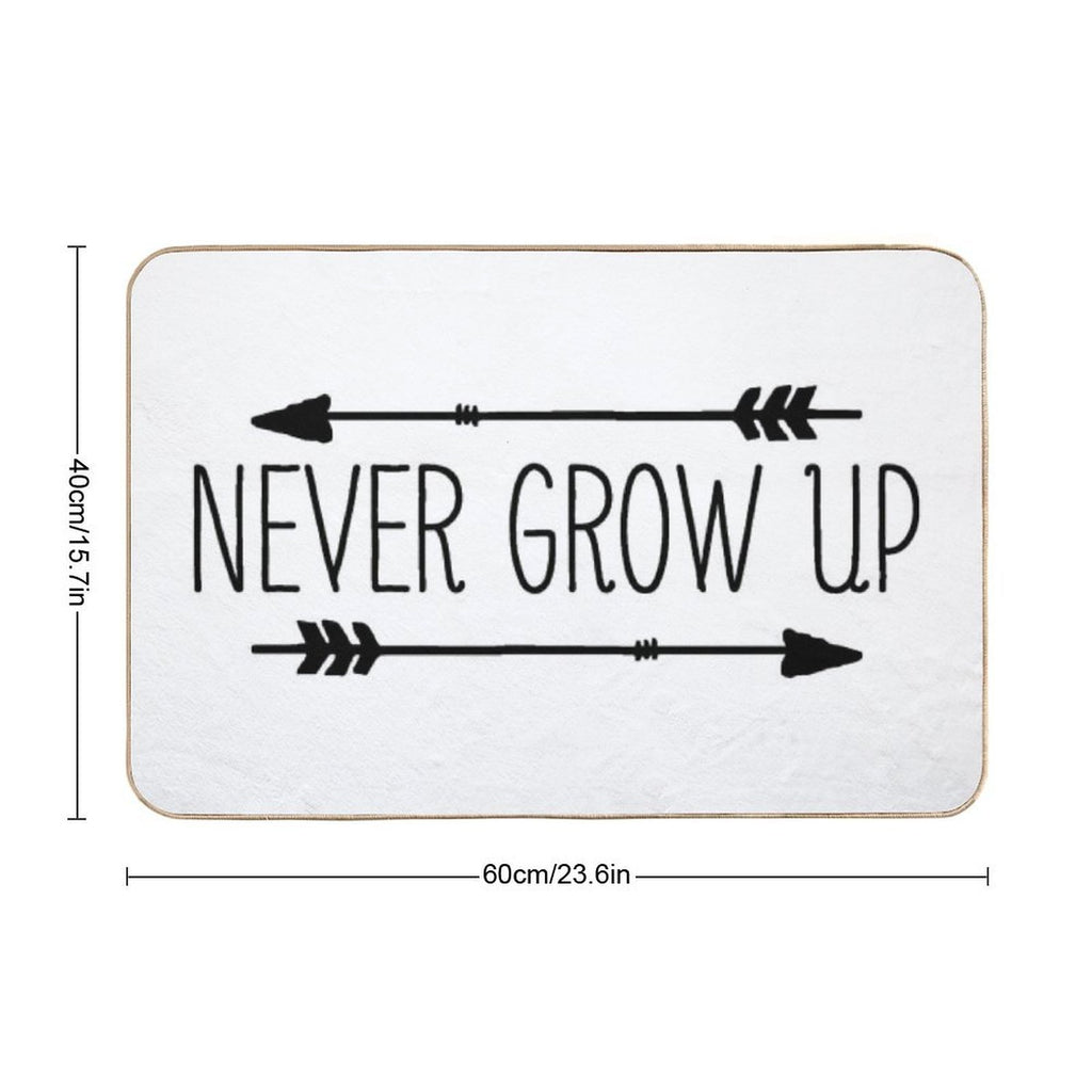 Never Grow Up  Repositionable Bath Mat