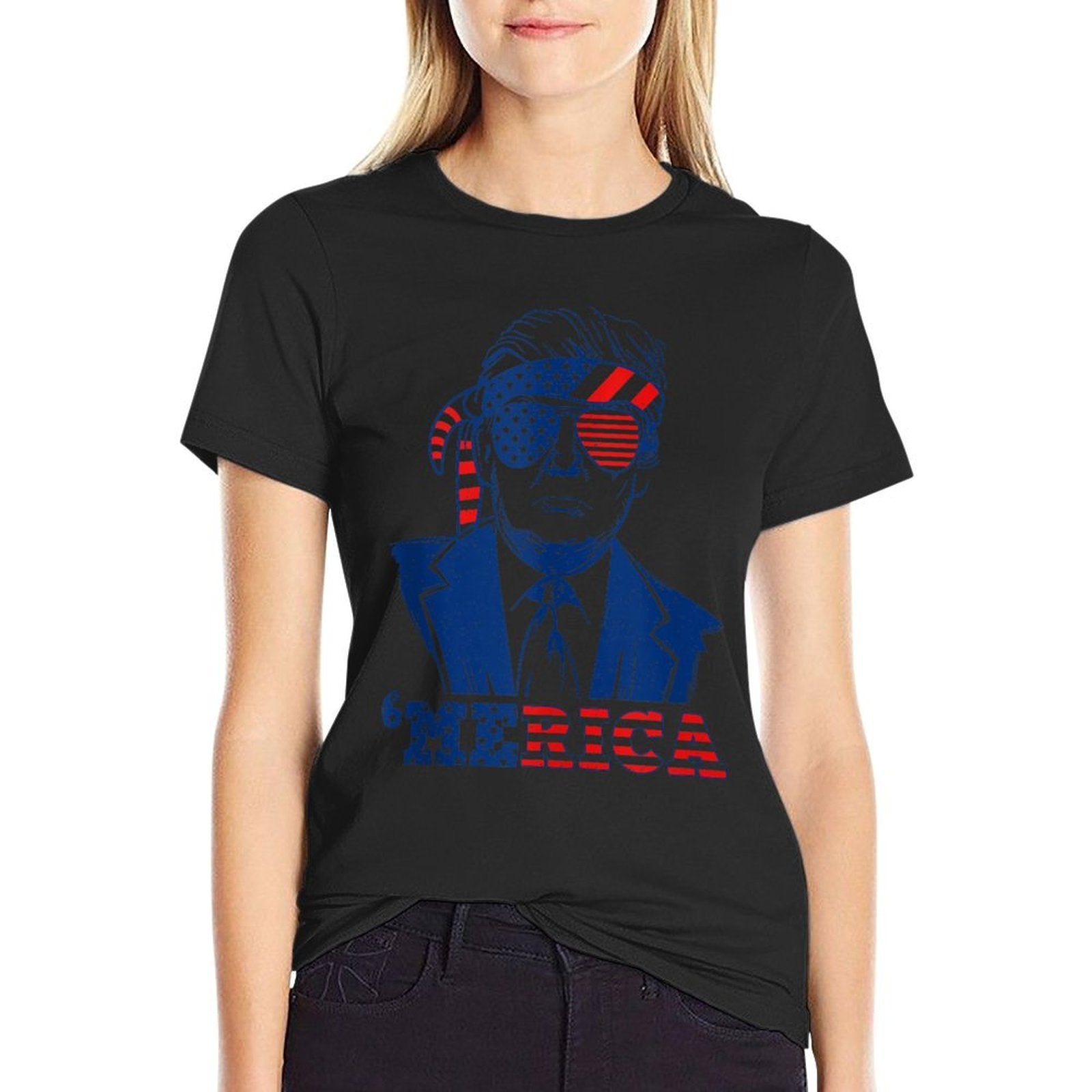 'MERICA TRUMP Happy 4th Of July Trump American Funny  Vintage-inspired T-Shirt