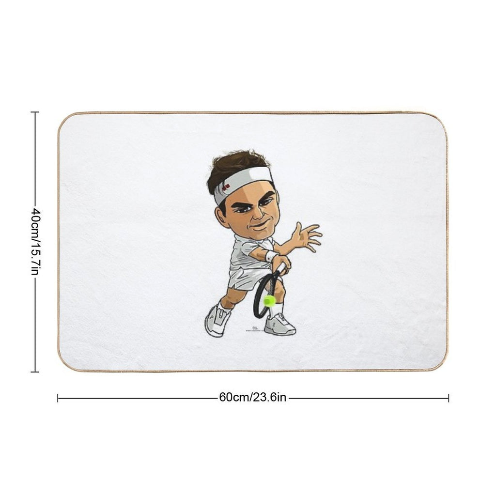 Roger Eyes on Ball  Absorbent Bath Mat