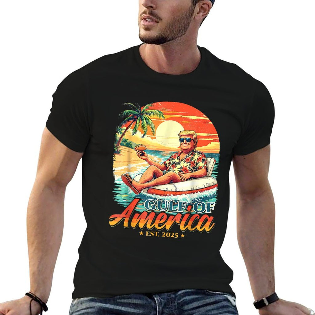 America's Gulf Trump 2024 Retro Beach USA America Mexico  Relaxed-fit T-Shirt
