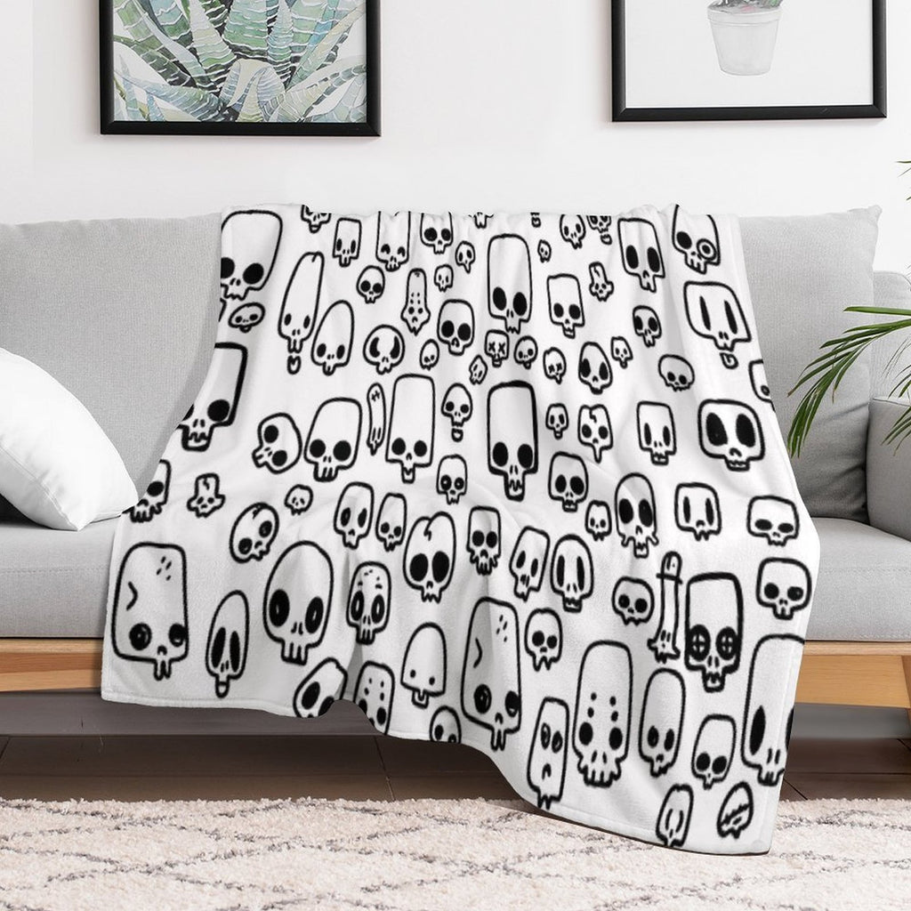 Mini Skulls Compact Throw Blanket