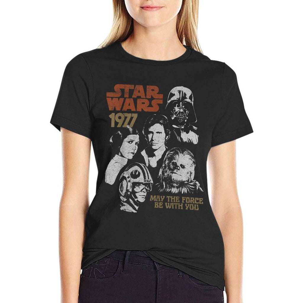 Star Wars 1977 Vintage Portrait Collage  High-quality Stitching T-Shirt