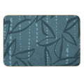 Teal Flowers  Slip-Resistant Bath Mat