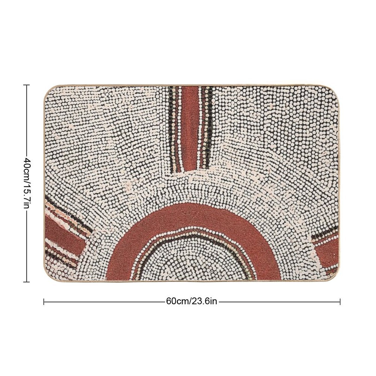 Awesome Aboriginal Dot Art  Easy To Clean Bath Mat