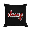 Dawgs Retro Calligraphy Soft Ultra-Soft Texture Throw Pillow