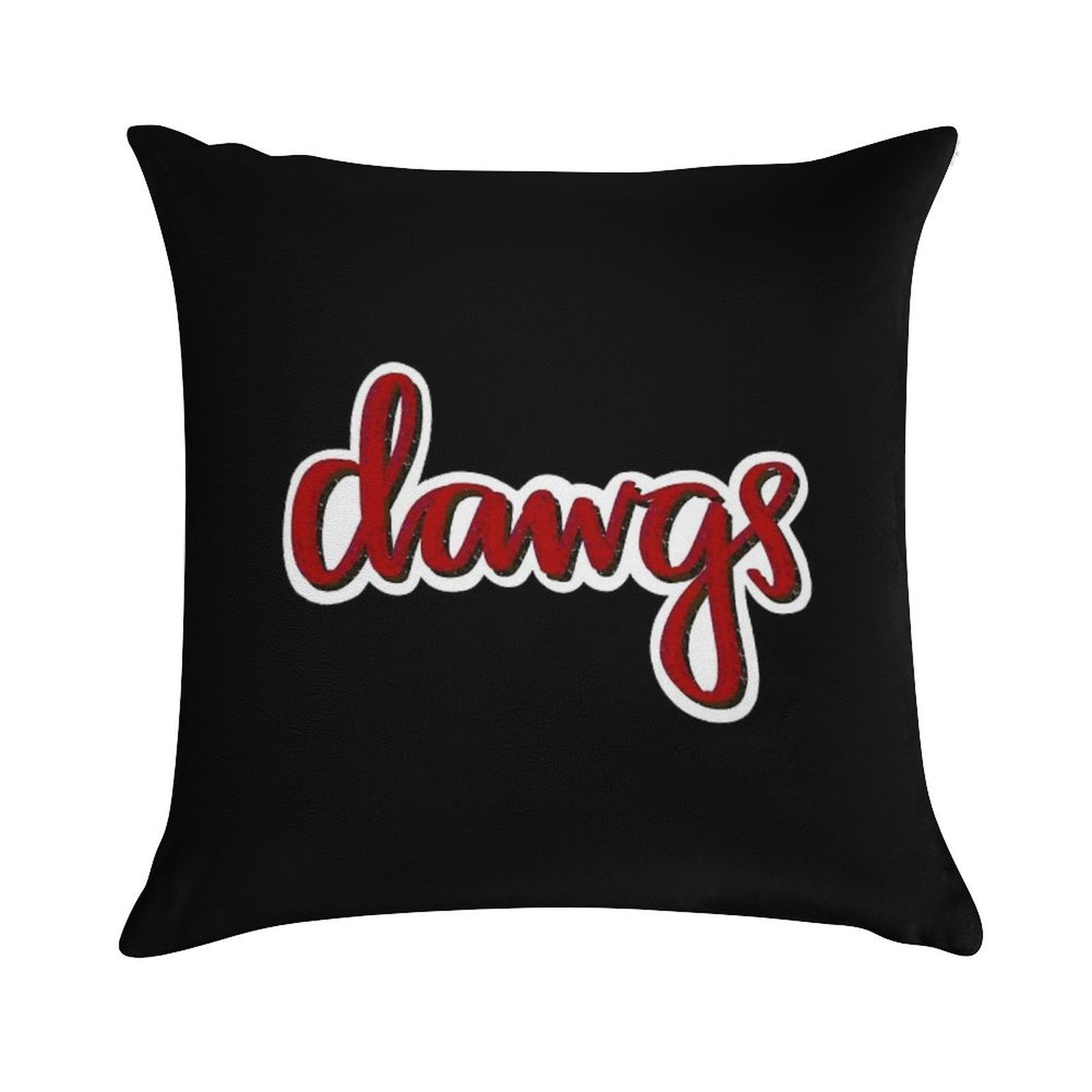 Dawgs Retro Calligraphy Soft Ultra-Soft Texture Throw Pillow