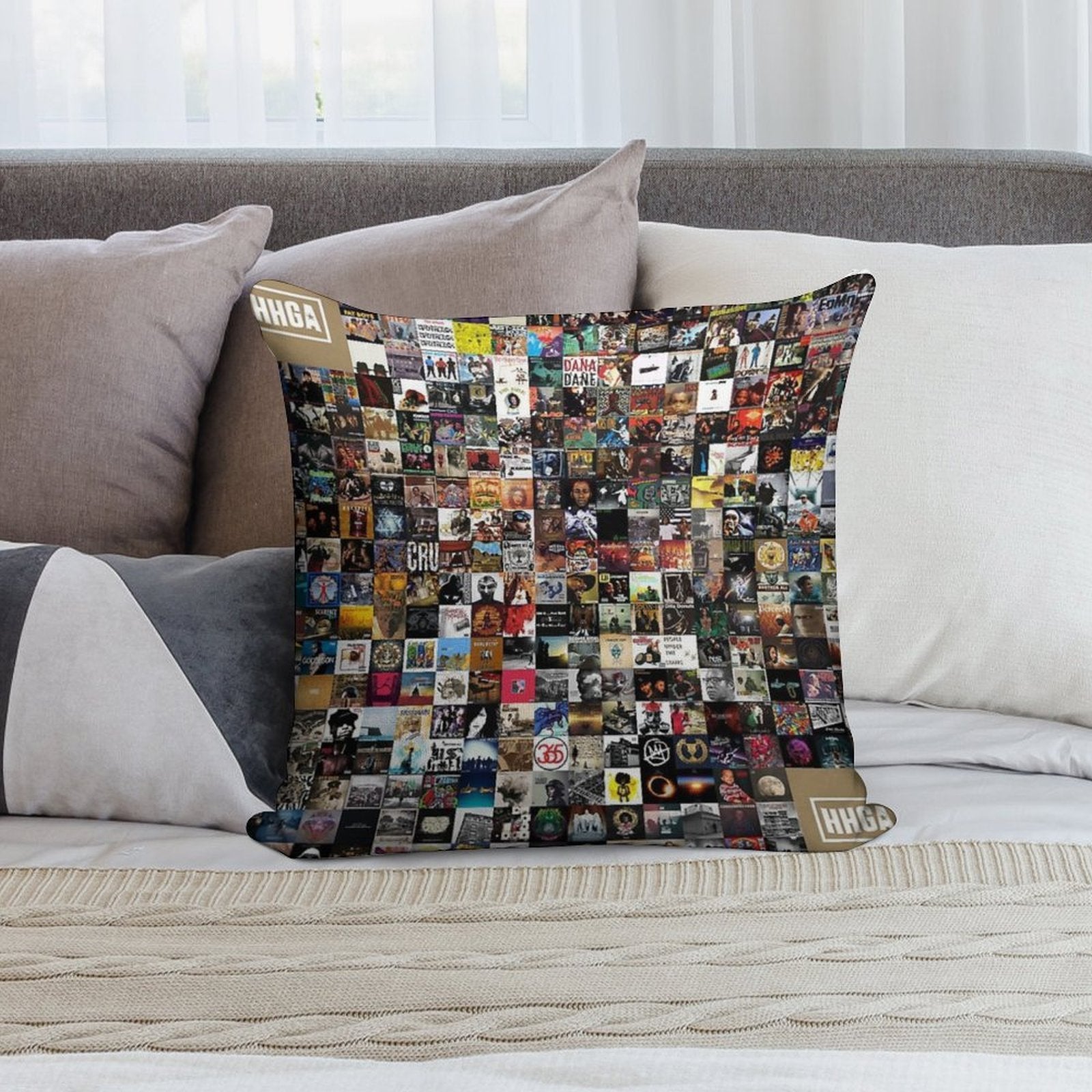 Greatest Hip Hop Albums 1986 - 2018 Soft Fade-Resistant Throw Pillow