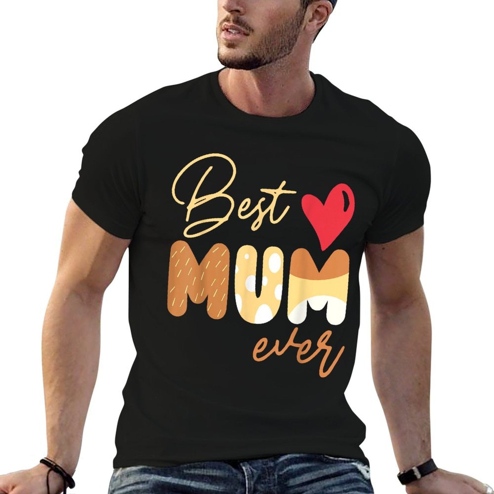 Best Mum Ever Funny For Womens Mom Mothers Day  Heathered Texture T-Shirt