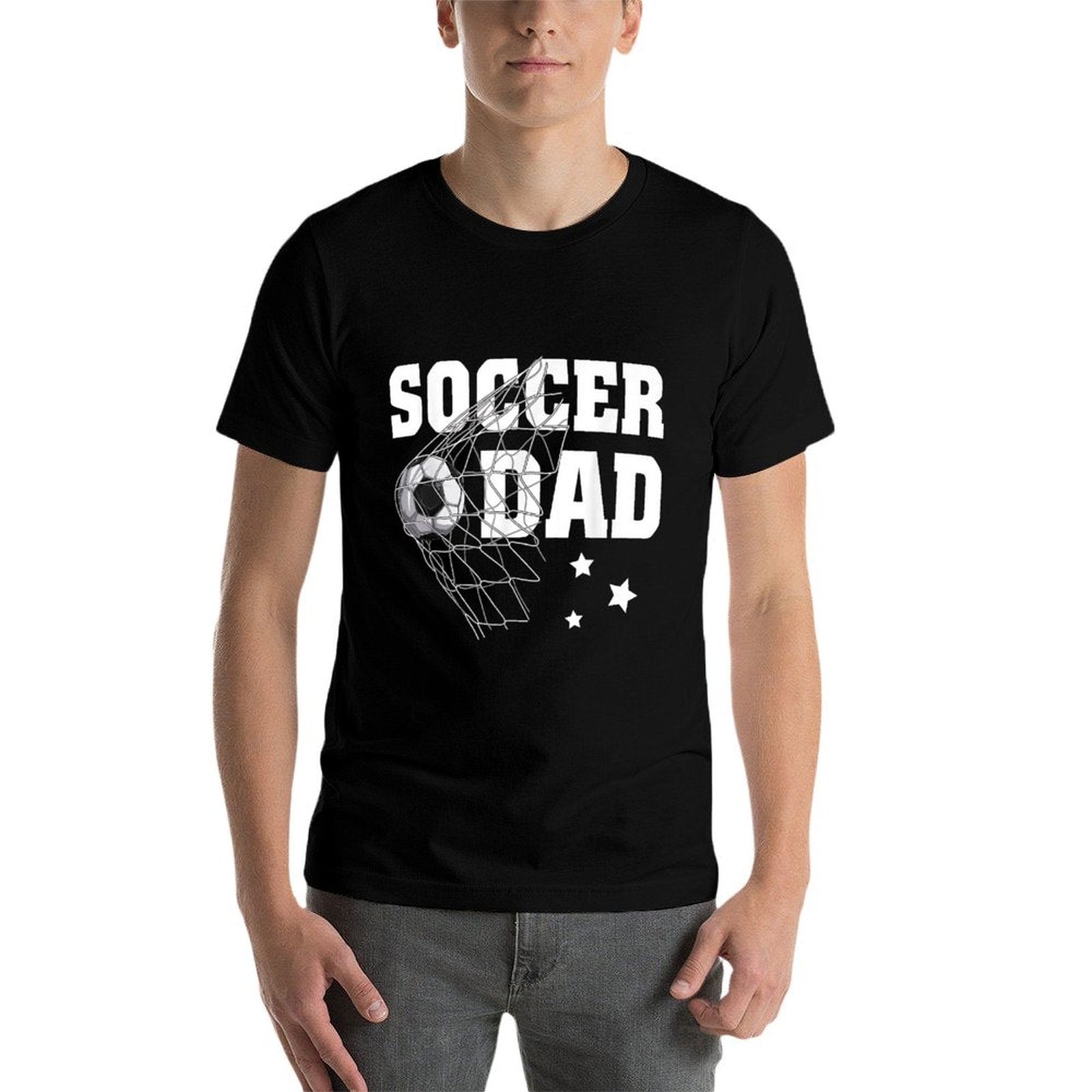 Funny Soccer Dad Daddy Soccer Sport Lover Fan Fathers Day  Heathered Texture T-Shirt