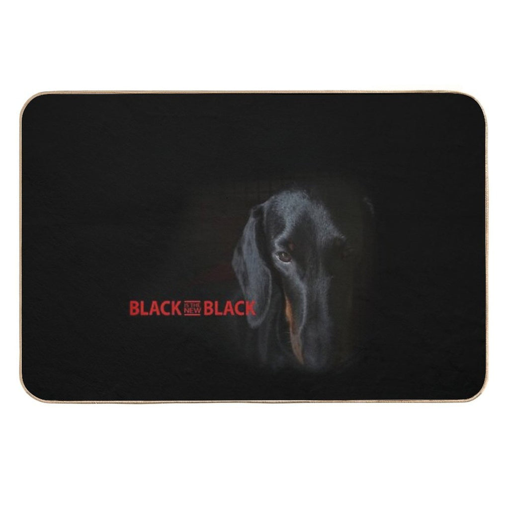 Black Dachshund  Fade-Resistant Bath Mat
