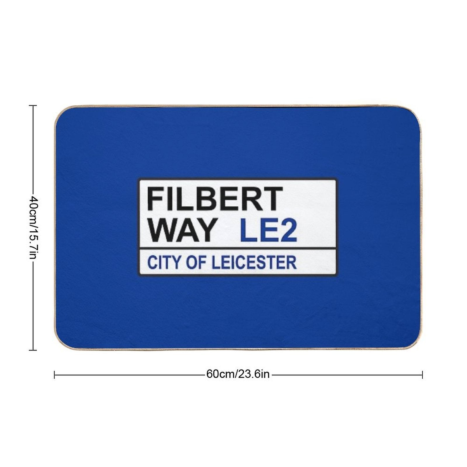 Leicester City Football Team Filbert Way Street Sign  Repositionable Bath Mat
