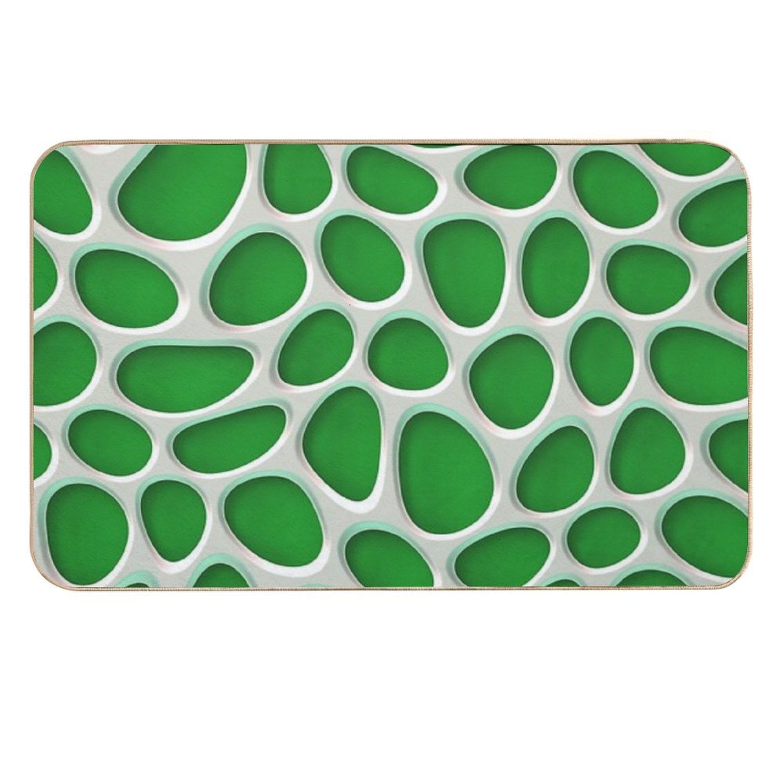Cluster of Holes on Green  Odorless Bath Mat