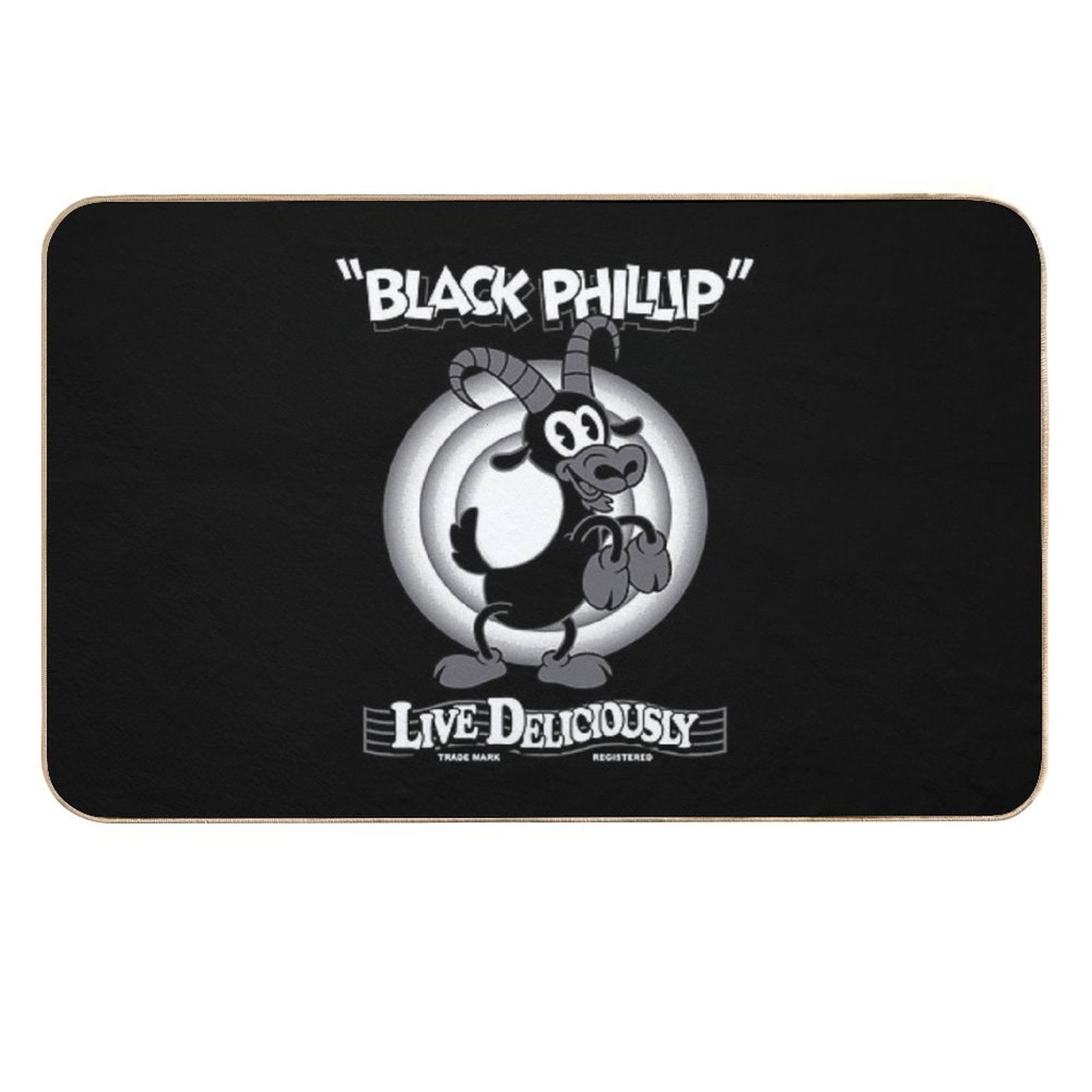 Black Phillip - Vintage Cartoon - Witch - Goth Occult - Live Deliciously  Absorbent Bath Mat