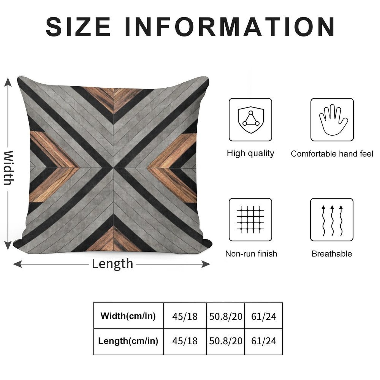 Urban Tribal Pattern No.2 - Concrete And Wood Soft Style Accent Throw Pillow