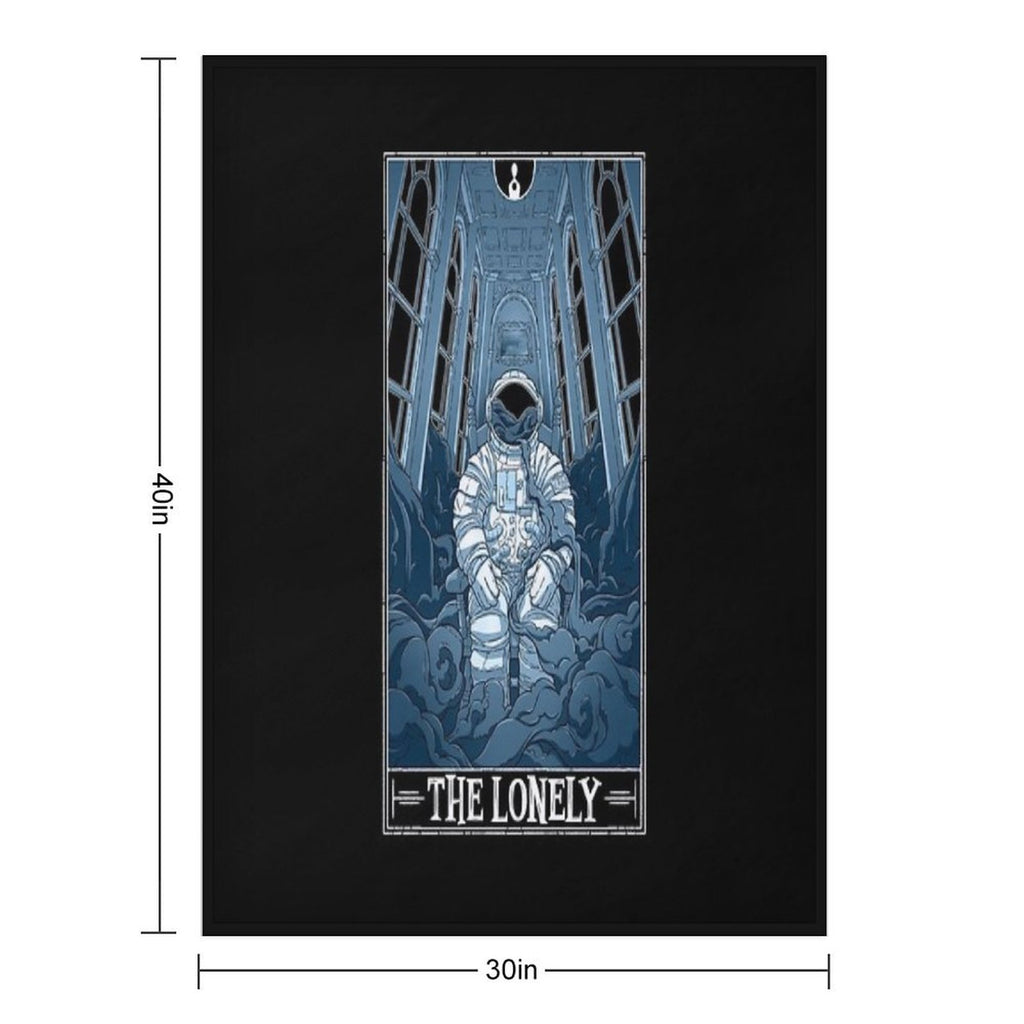 The Lonely Tarotesque - (Dark) Machine-washable Throw Blanket
