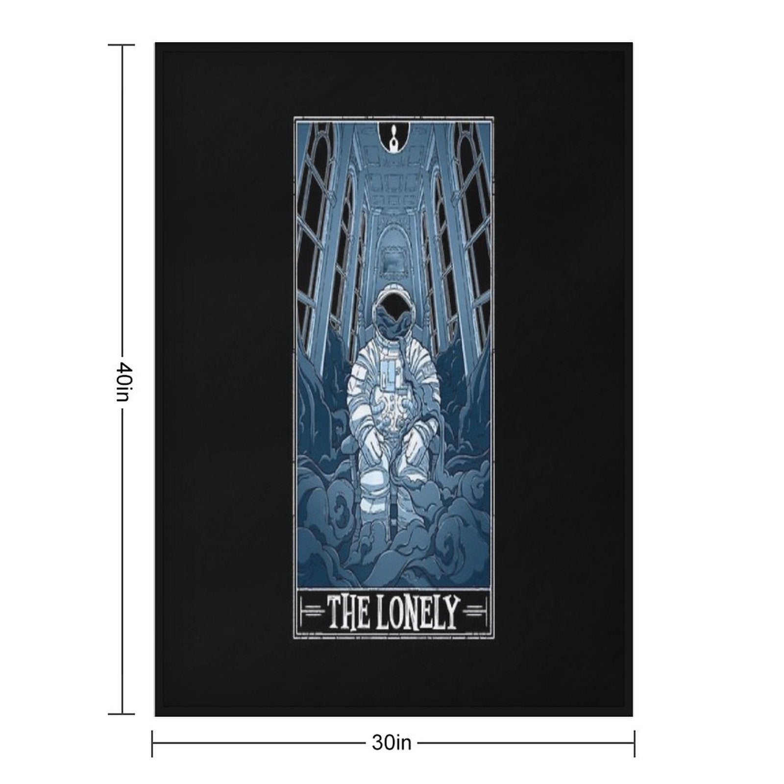The Lonely Tarotesque - (Dark) Machine-washable Throw Blanket