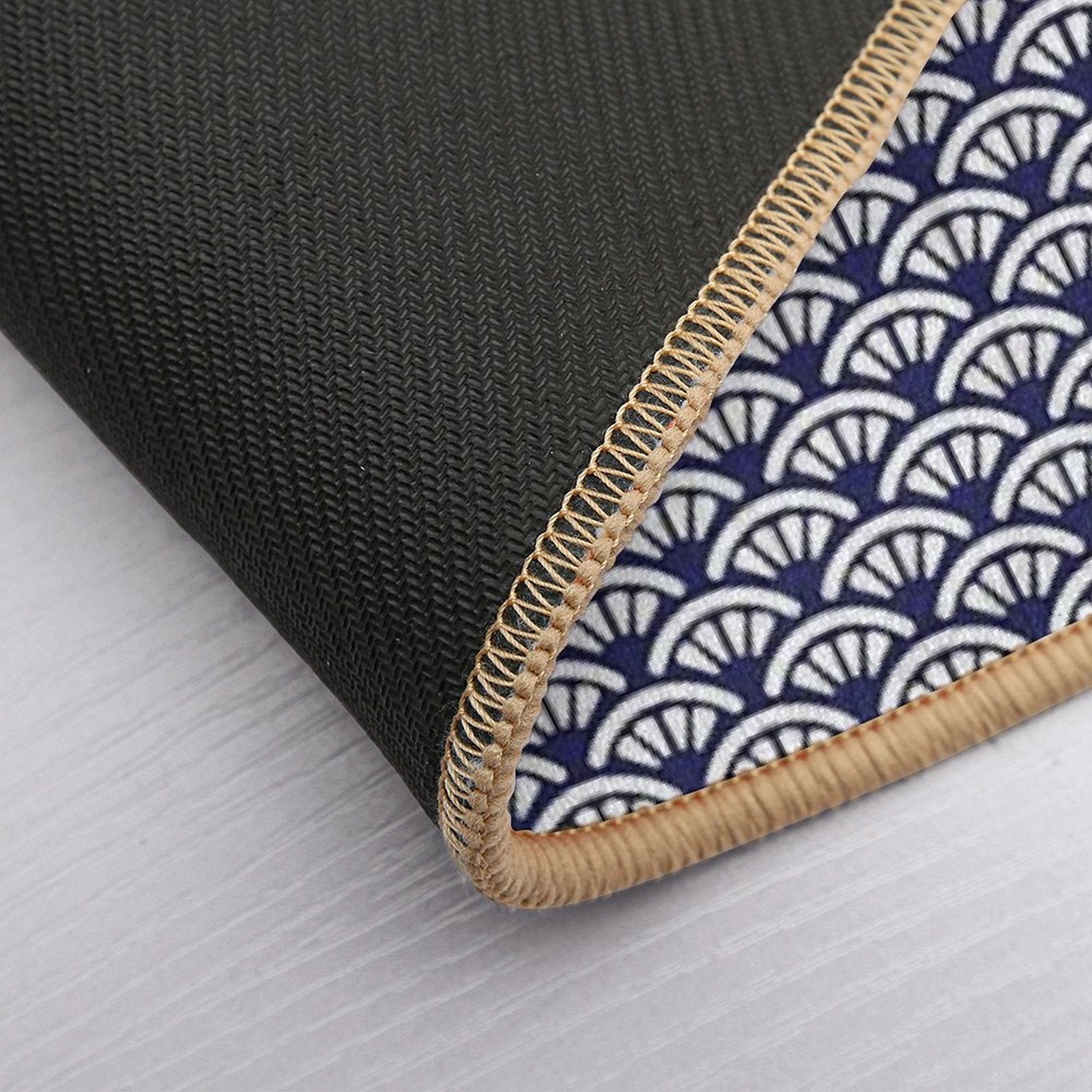 Decorative Seigaiha  Japanese Collection  Fade-Resistant Bath Mat