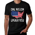 One Nation Under God Vintage American Design Christian  Soft T-Shirt
