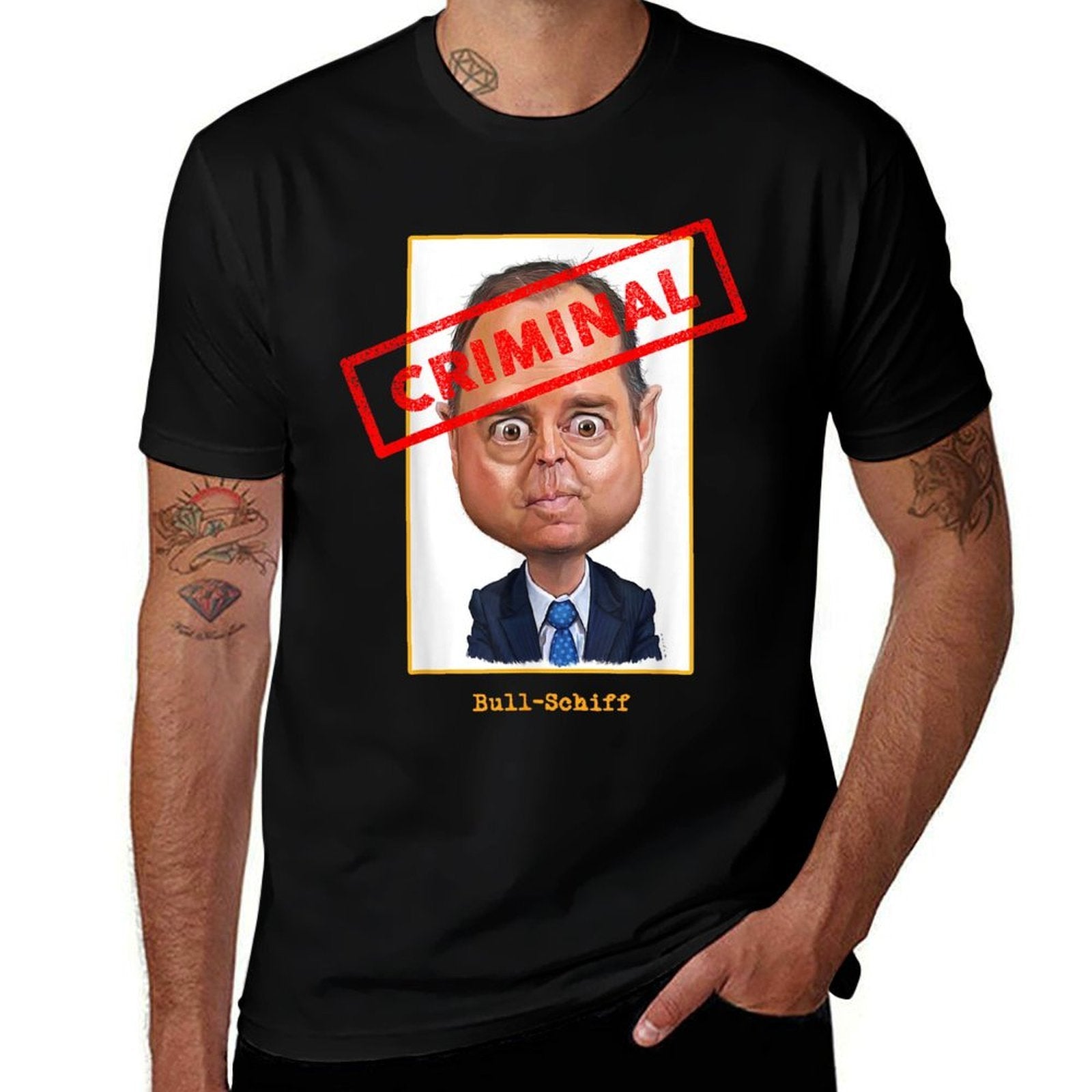 Bull Schiff Meme Shifty Adam Schiff, Trump 2020 Impeachment  Versatile T-Shirt