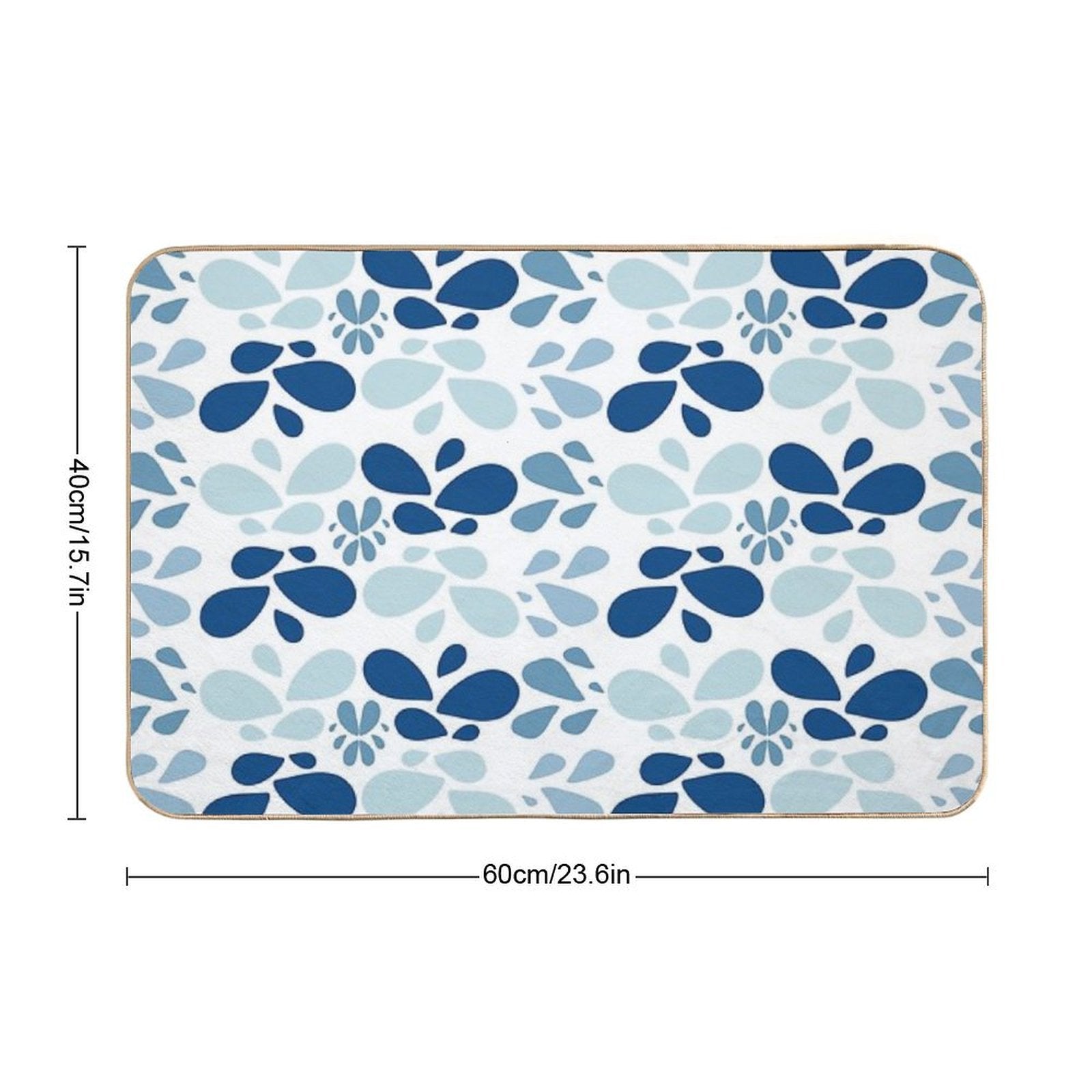 Abstract Blue  Stain-Proof Bath Mat
