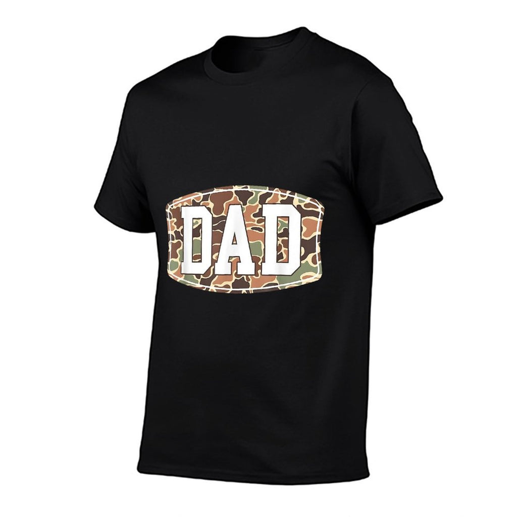 Men Old School Camo Dad, Retro Camouflage Daddy Father's Day Comfortable T-Shirt