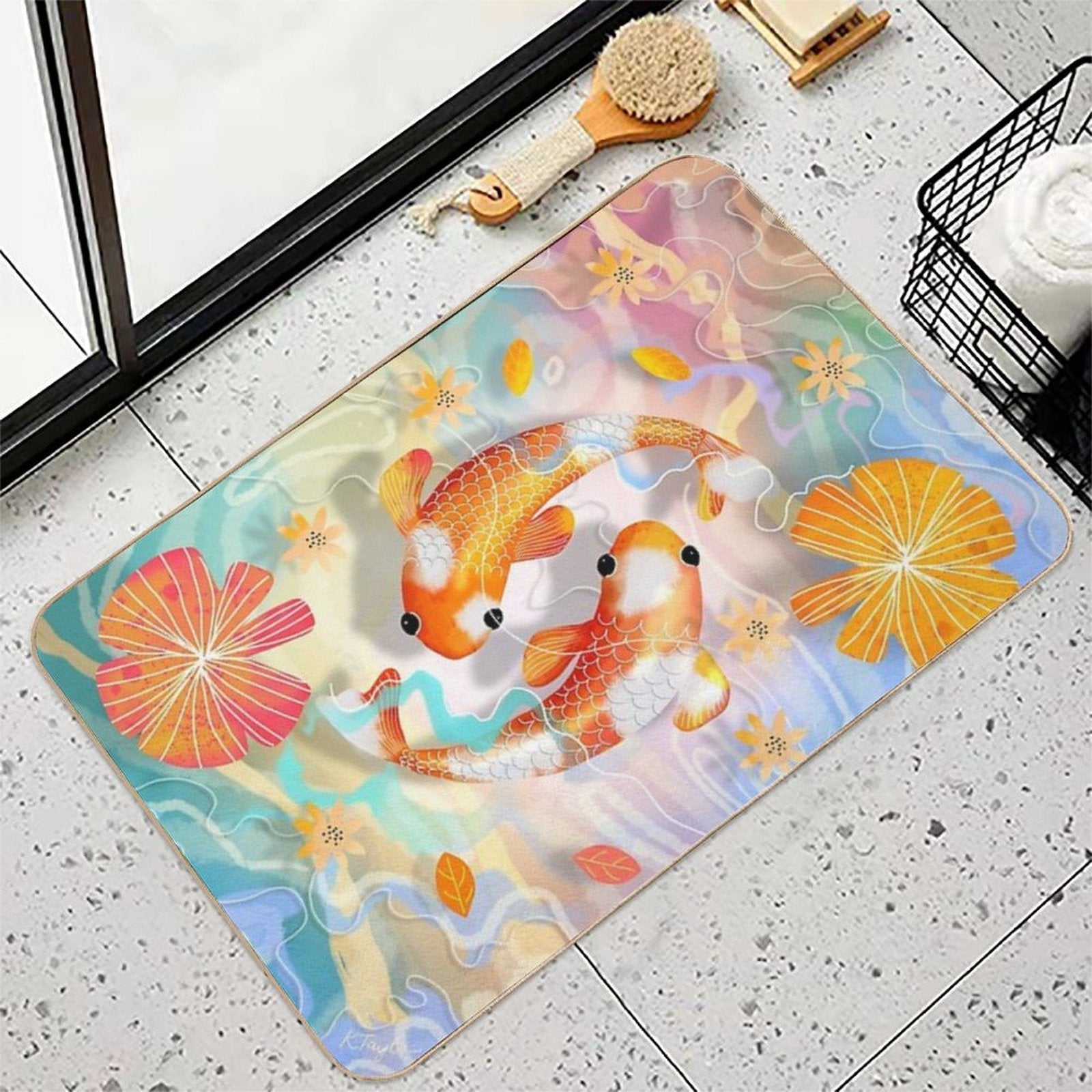 Kaleidoscope Koi  Eco-Friendly Bath Mat