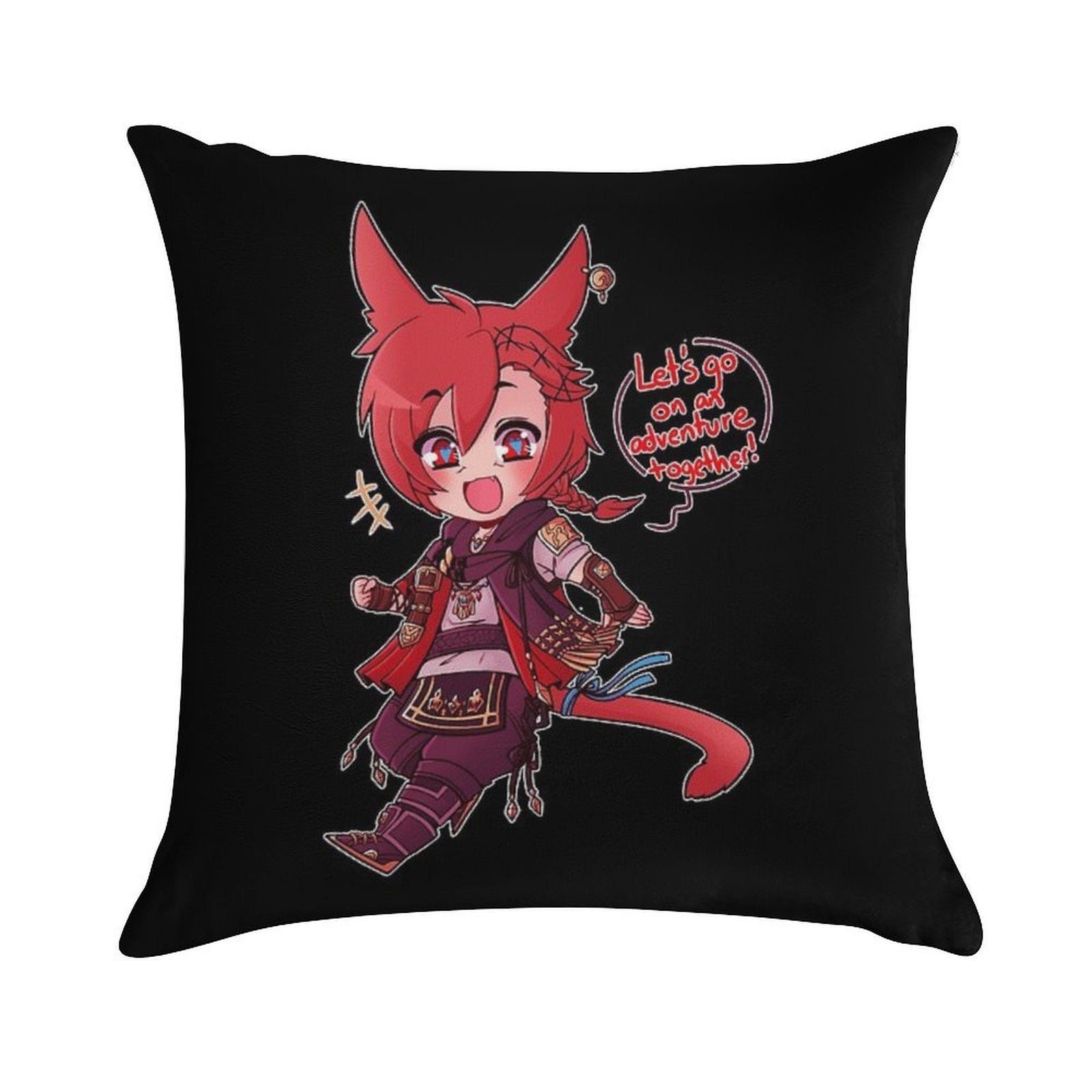 G'raha Tia, At Your Service Soft Shrink-Resistant Throw Pillow