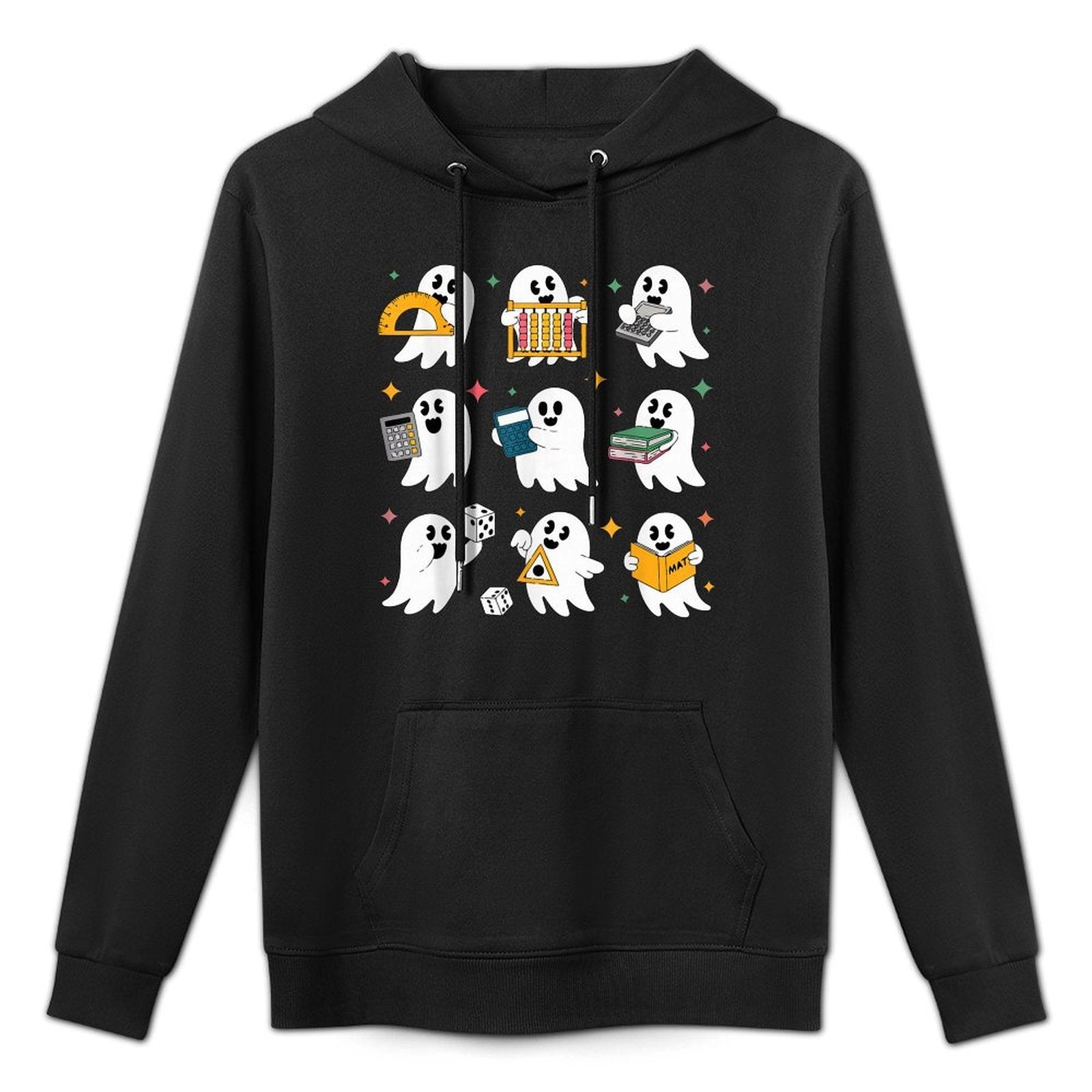 Math Halloween Spooks Math Lovers Men Women Math Halloween Medium-Weight Fabric Hoodie
