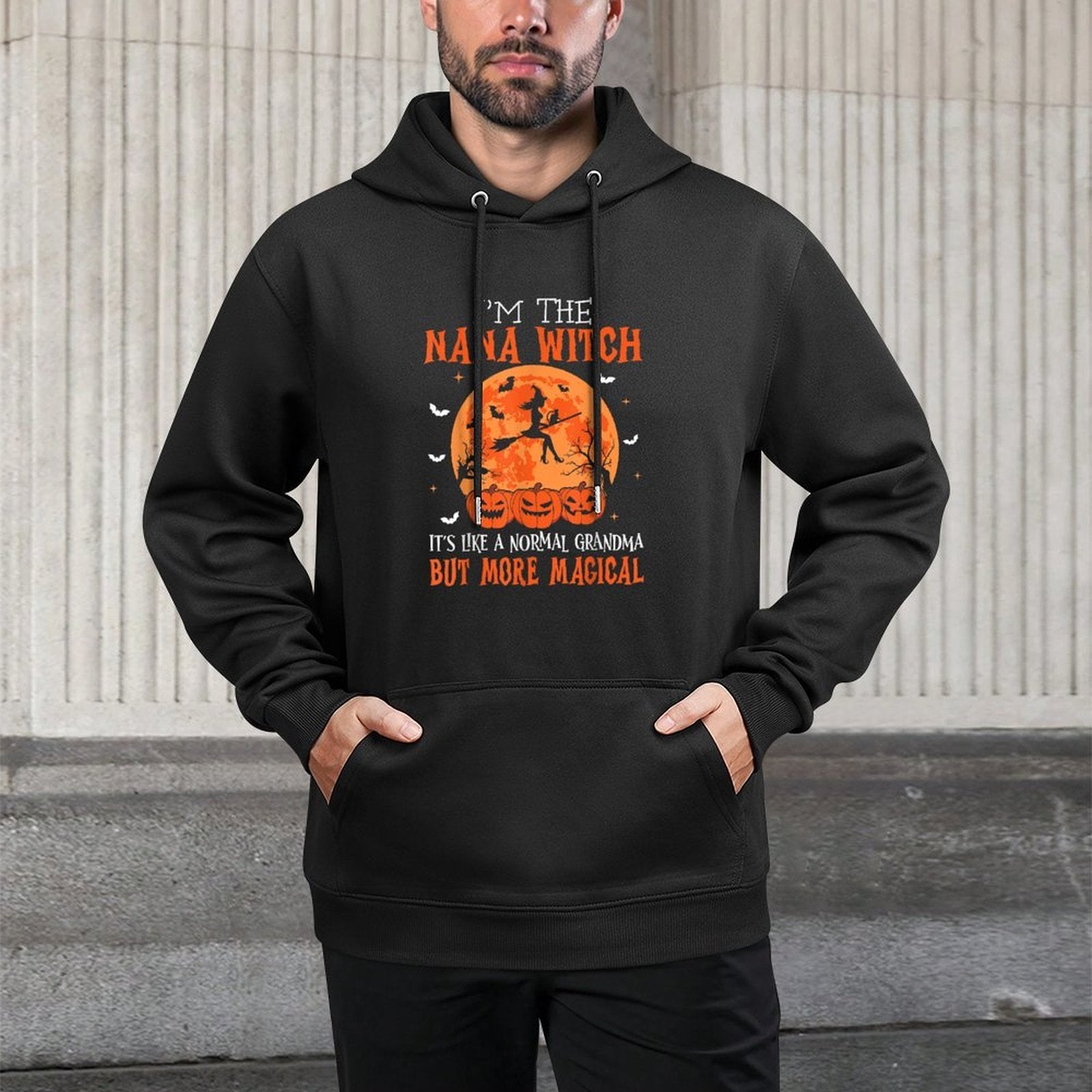 Im The Nana Witch Its Like A Normal Grandma Halloween Machine Washable Hoodie