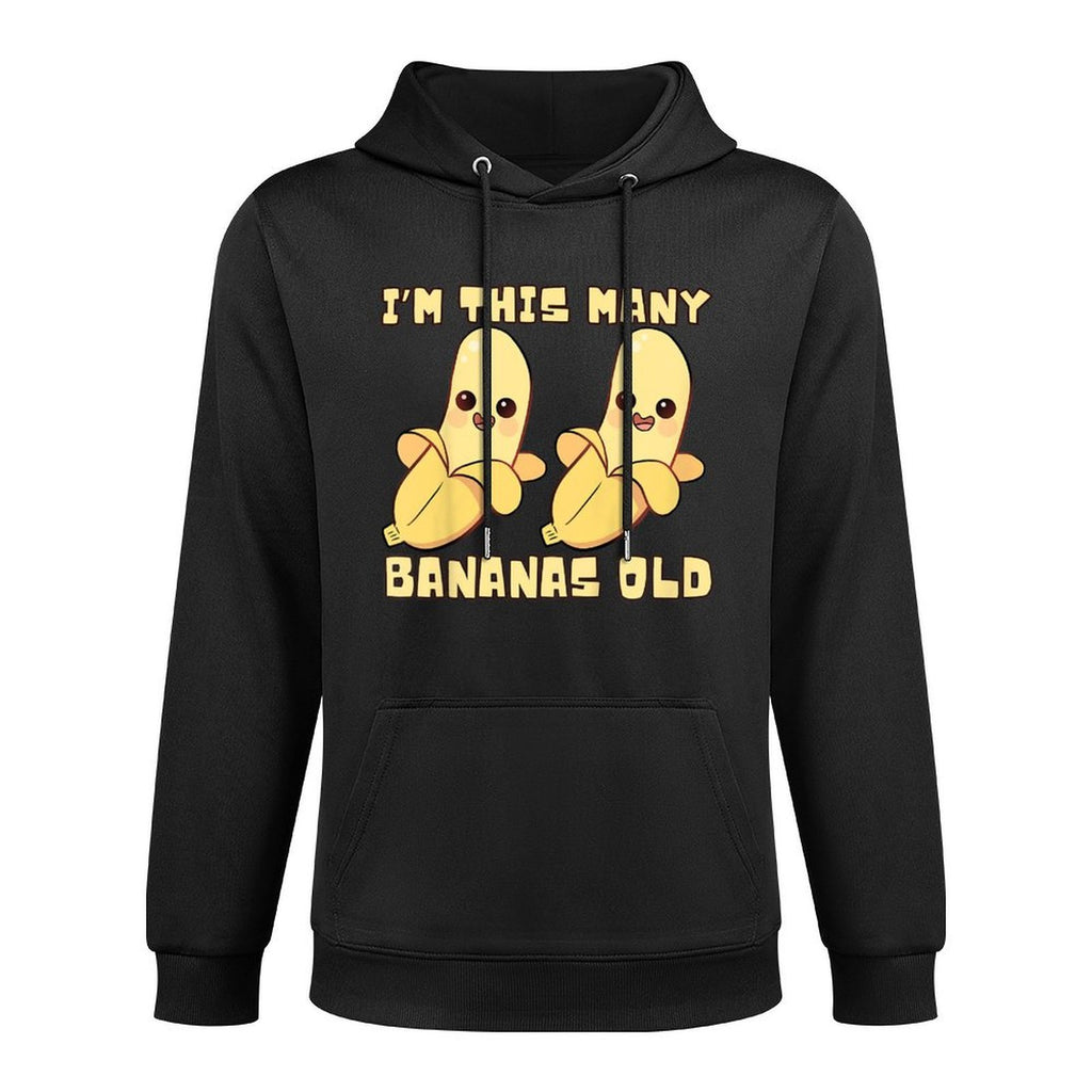 I'm This Many Bananas Old - Banana 2nd Birthday 2 Years Old Medium-Weight Fabric Hoodie