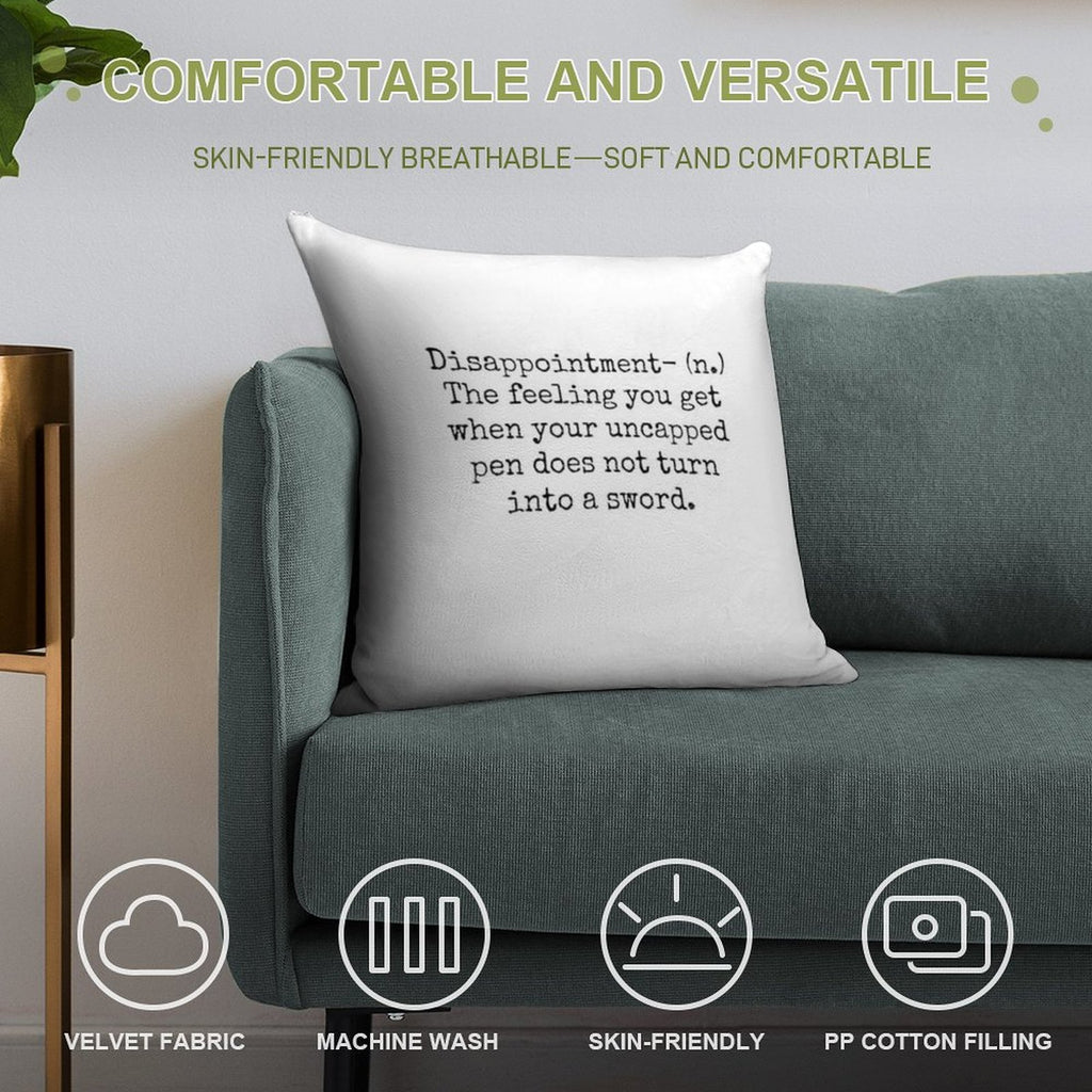 Percy Jackson Disappointment Soft Reinforced Edging Throw Pillow
