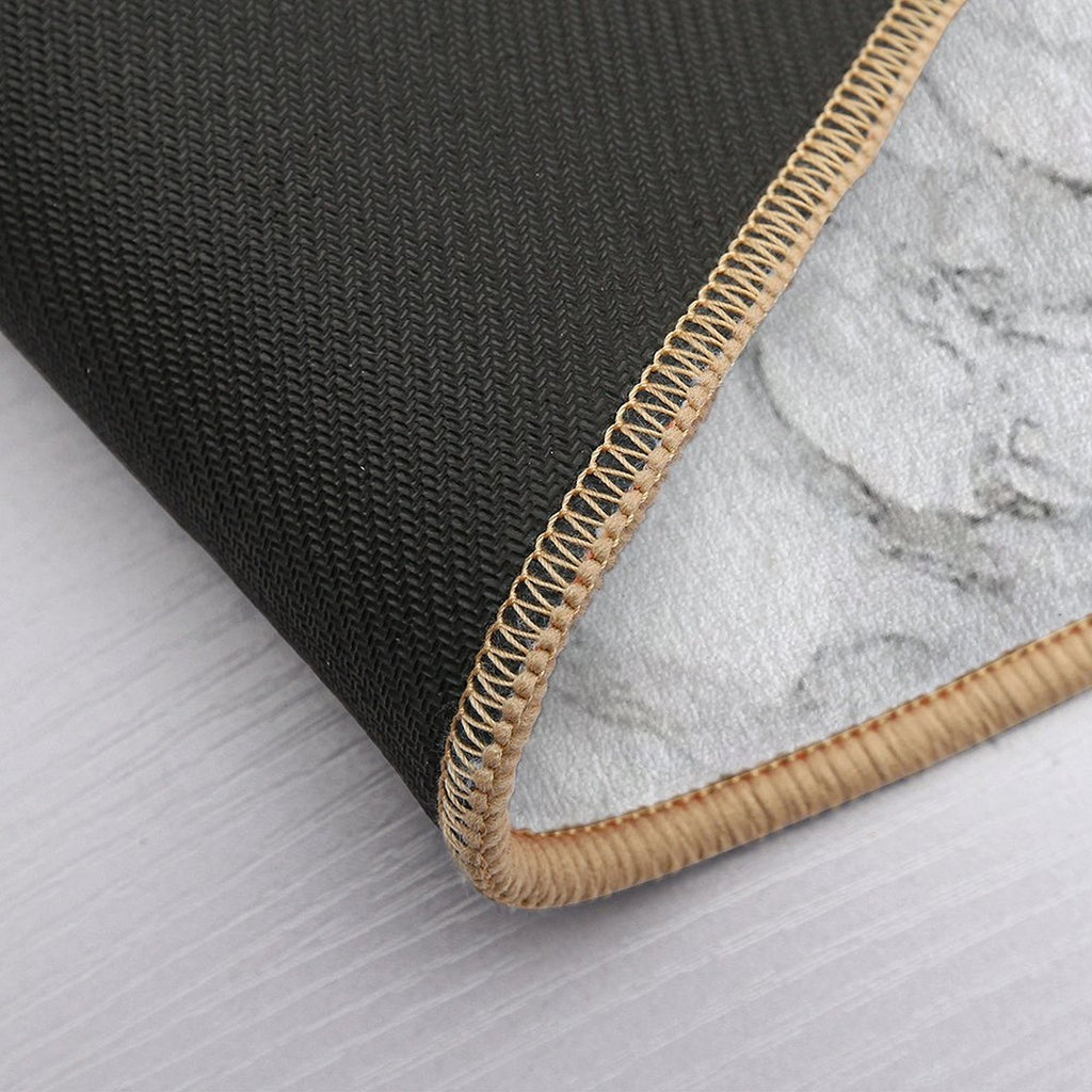 Get Naked Grey Marble Minimalist Design  Versatile Bath Mat