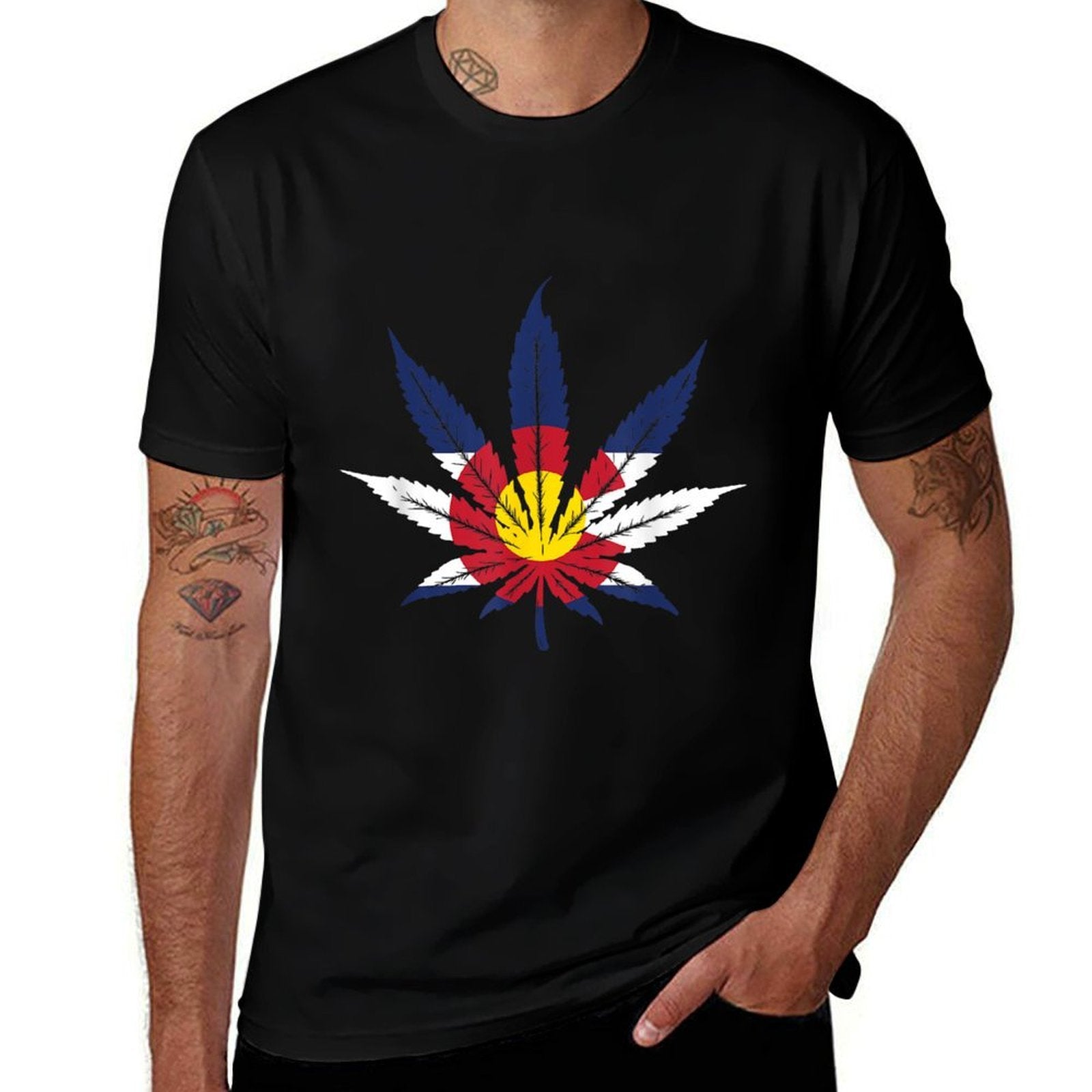 Colorado Cannabis Marijuana Weed Leaf CBD Pot 420 Smoking  Classic T-Shirt