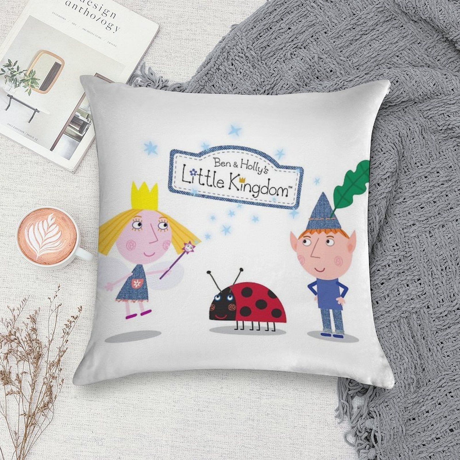 Ben And Holly Soft High-Density Material Throw Pillow