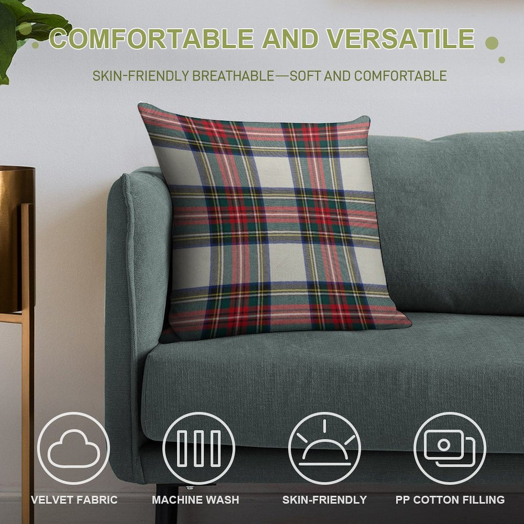 Stewart Dress Scottish Tartan Soft Anti-Pilling Throw Pillow
