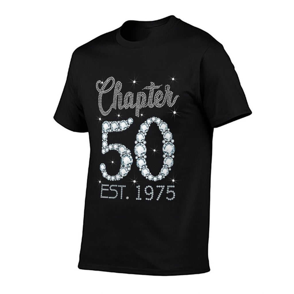 Womens Chapter 50 EST 1975 Happy 50Th Birthday Girl Gift For Her  Trendy Pattern T-Shirt
