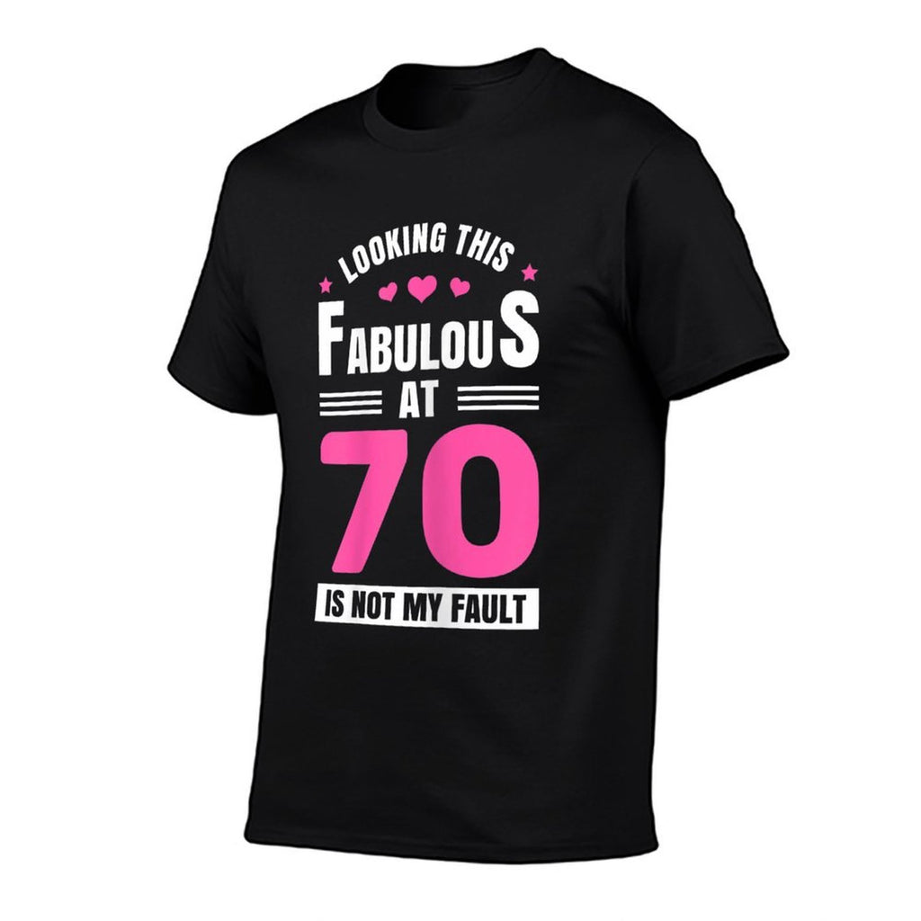 Womens Looking This Fabulous at 70 Year Old Birthday 70th Birthday  Tagless Design T-Shirt