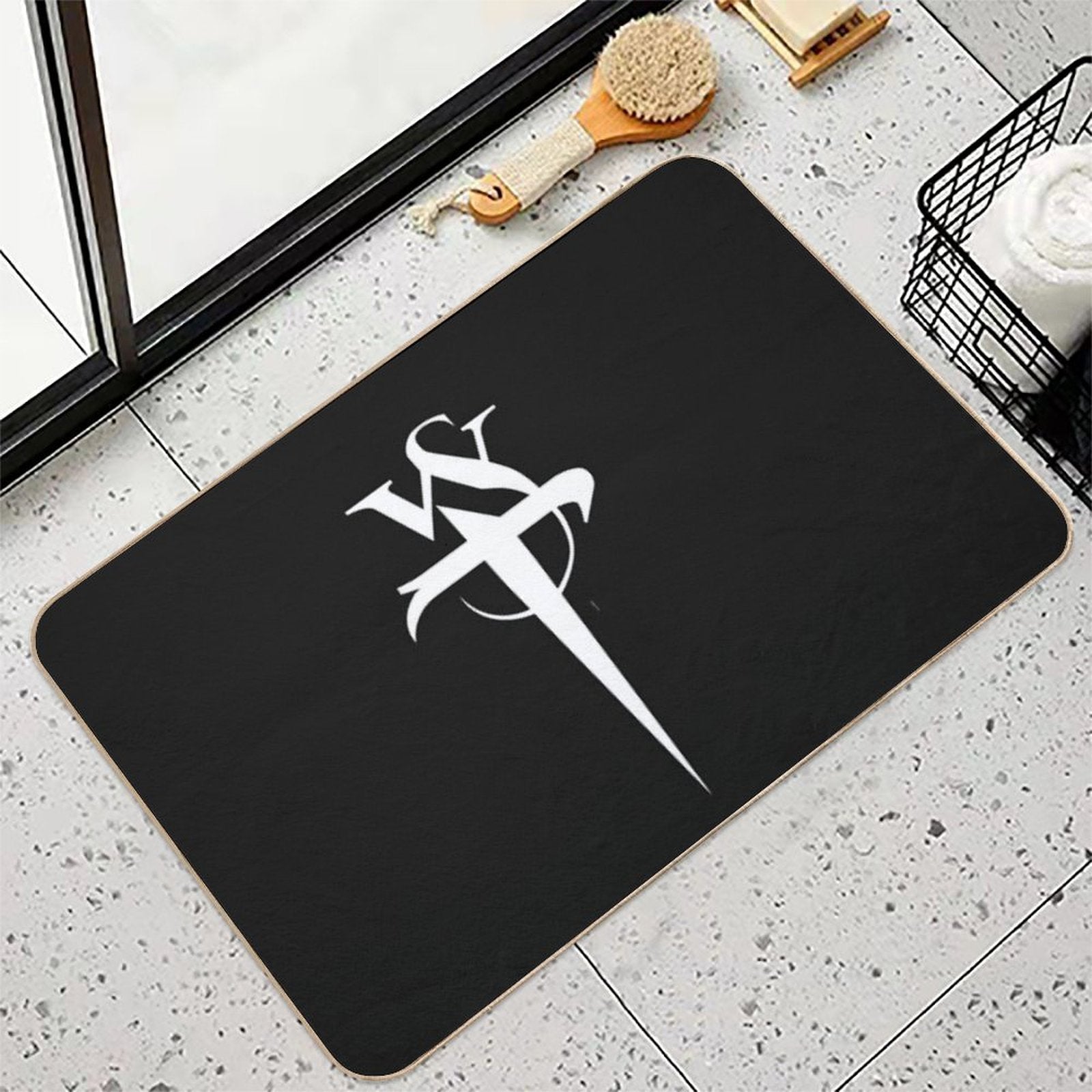 Stabbing Westwared Classic Dagger Logo  Easy Maintenance Bath Mat