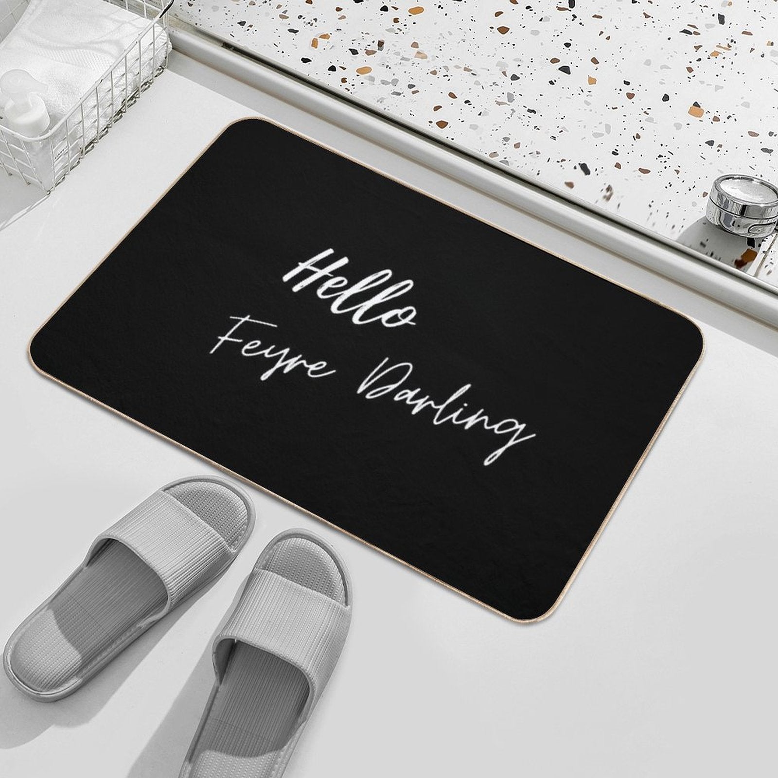 Hello Feyre Darling Acotar Rhysand Quote  Slip-Resistant Bath Mat