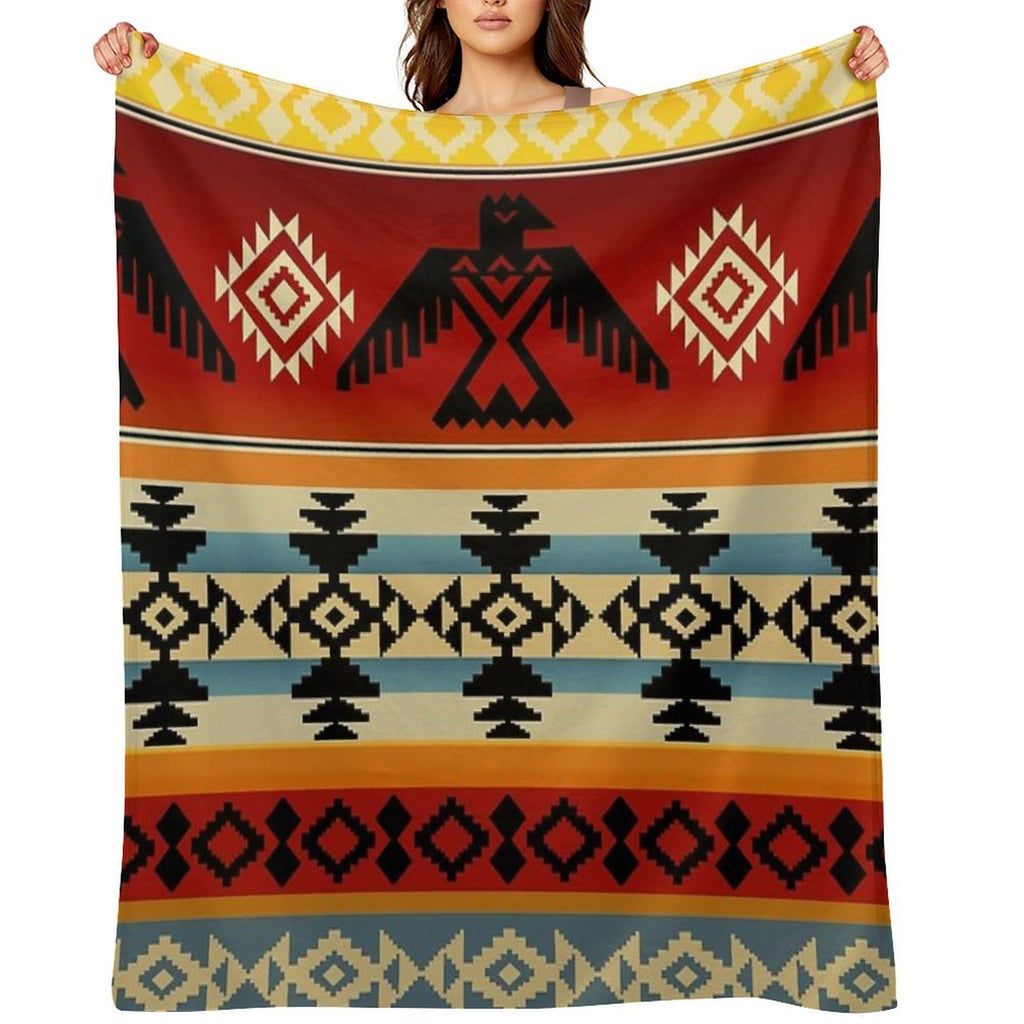 Thunderbird  Native American Pattern All-season Throw Blanket
