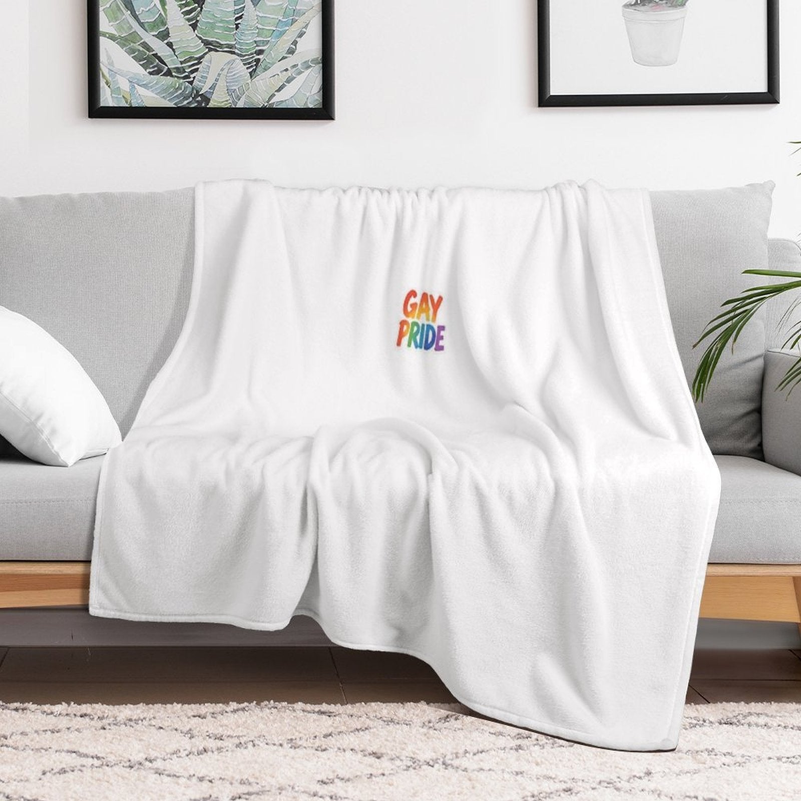 Painted Rainbow Gay Pride All-season Throw Blanket