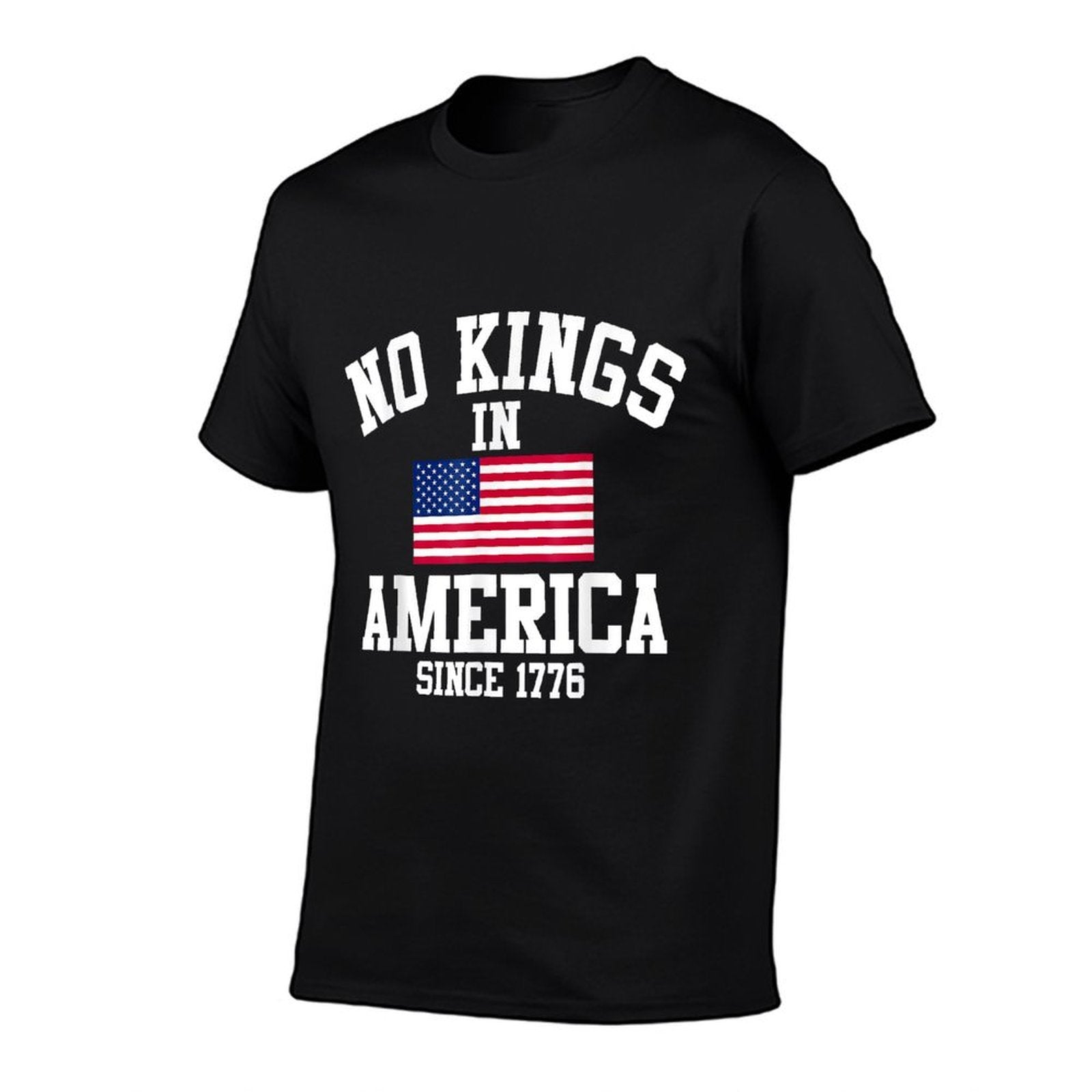 No Kings In America Since 1776 Retro American Patriotic  Slim-fit Cut T-Shirt