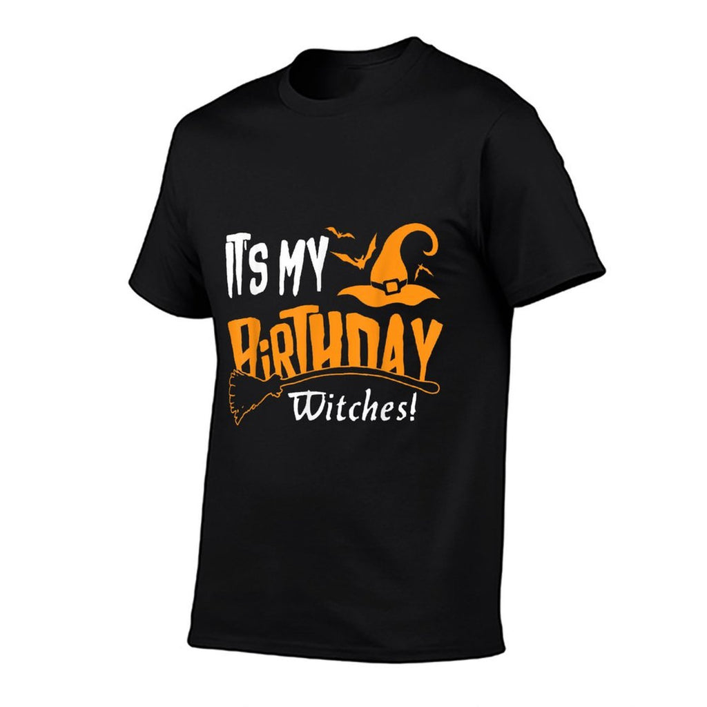 Its My Birthday Witch Halloween October Birthday  Oversized Silhouette T-Shirt