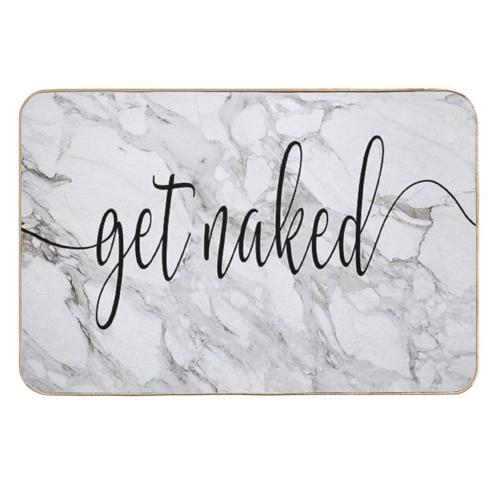 Get Naked Grey Marble Minimalist Design  Versatile Bath Mat