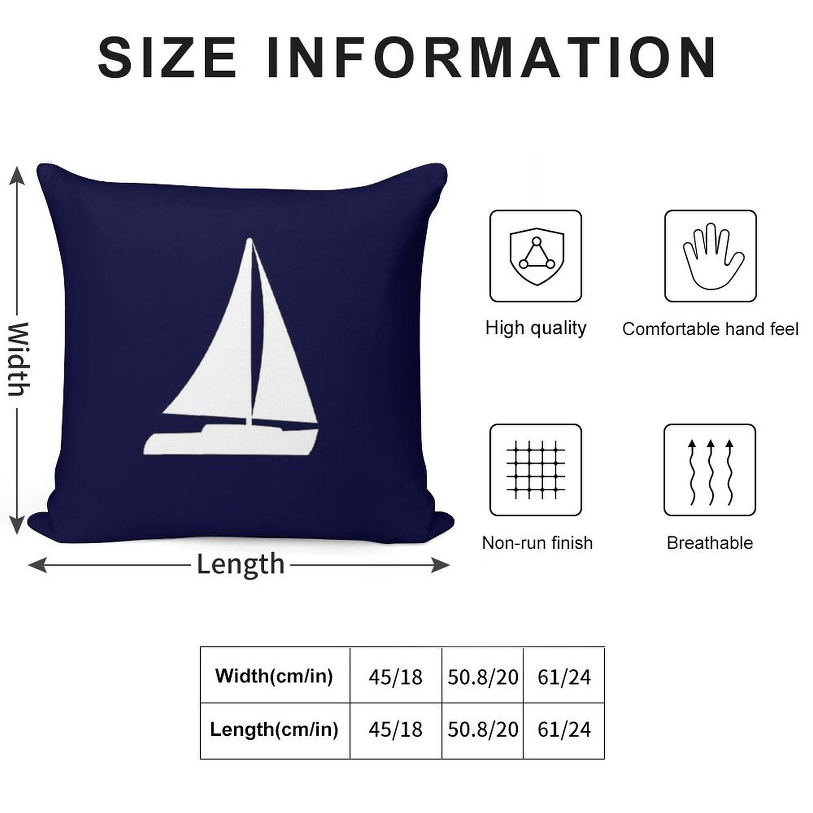 Sailboat Silhouette On Navy Blue Soft Home Decor Throw Pillow