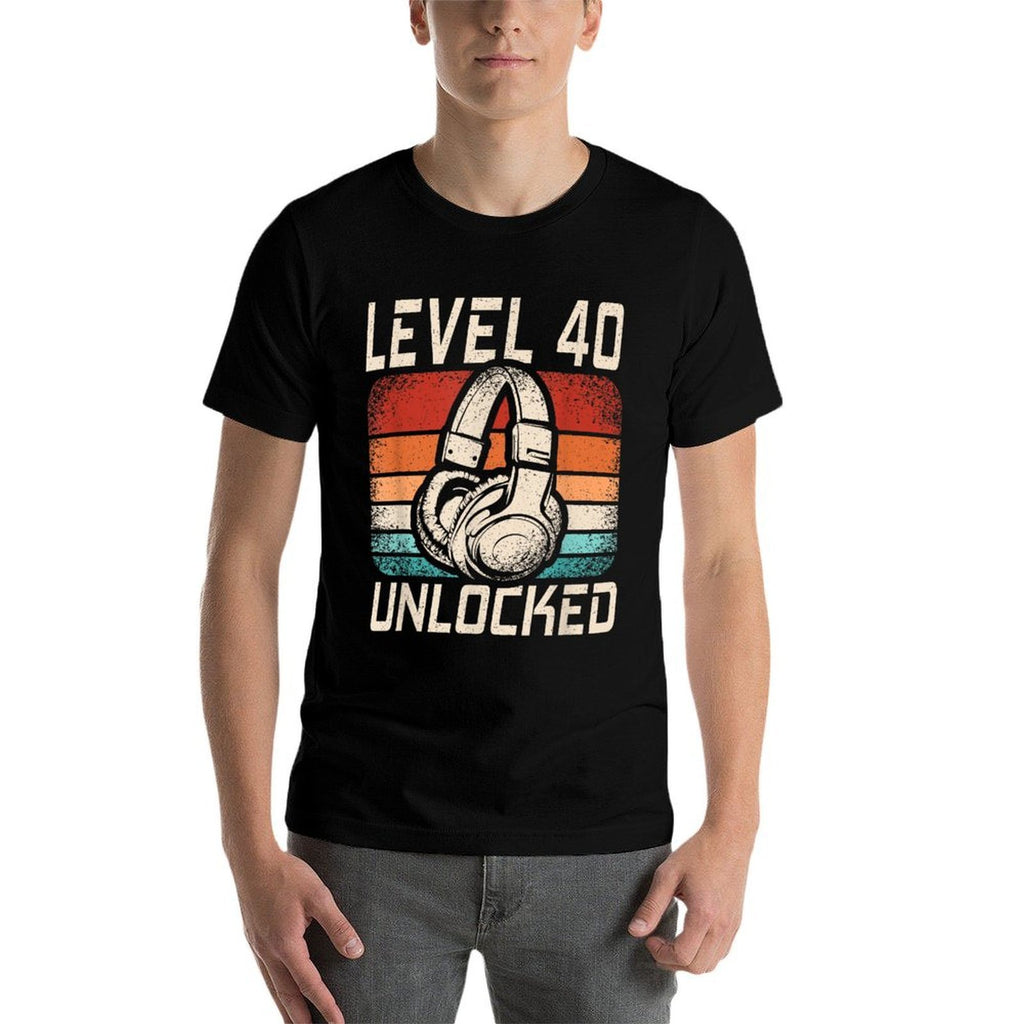 Level 40 Unlocked Gaming 40 Years Old 40th Birthday Gamer  Lightweight T-Shirt