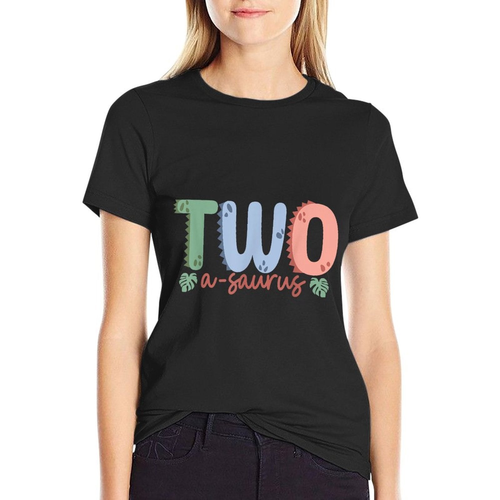 2 Years Old Two Saurus Dinosaur Family 2nd Birthday Matching  Quick-drying T-Shirt